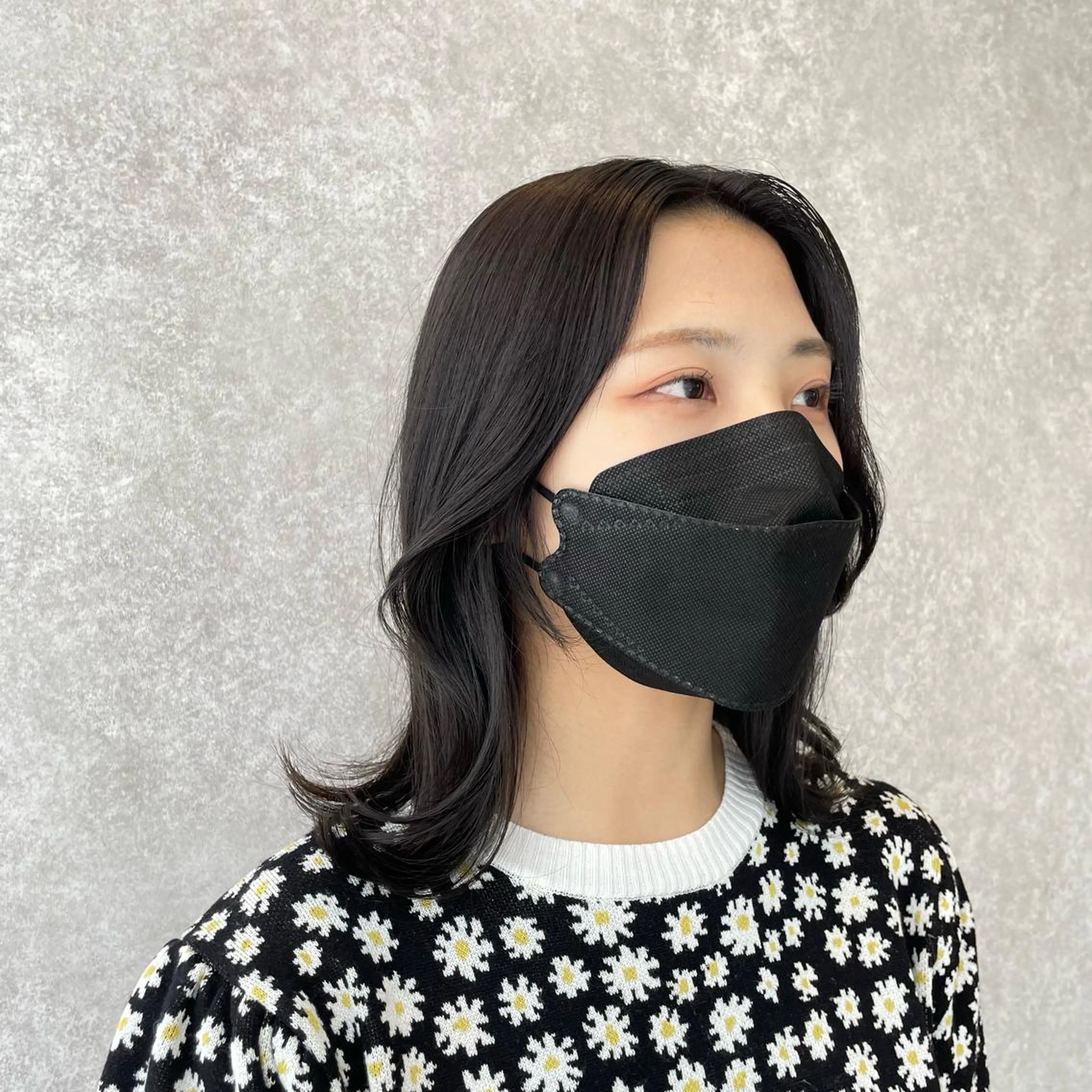 ミディアム カラー 韓国風ヘア たなか りなのヘアスタイル
