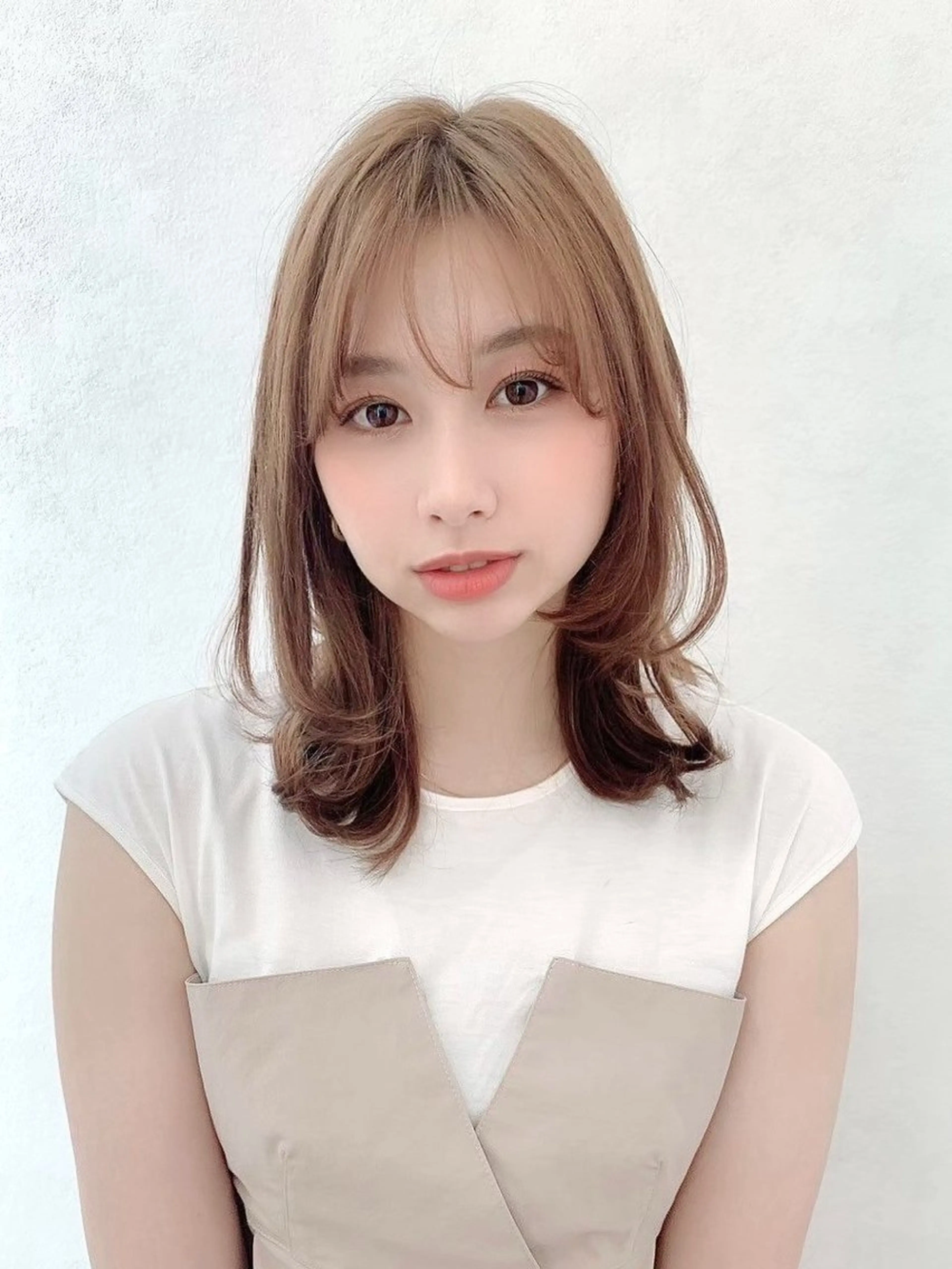 ミディアム Matie銀座所属・mun 【縮毛矯正】 モデル様募集中🫧のヘアスタイル