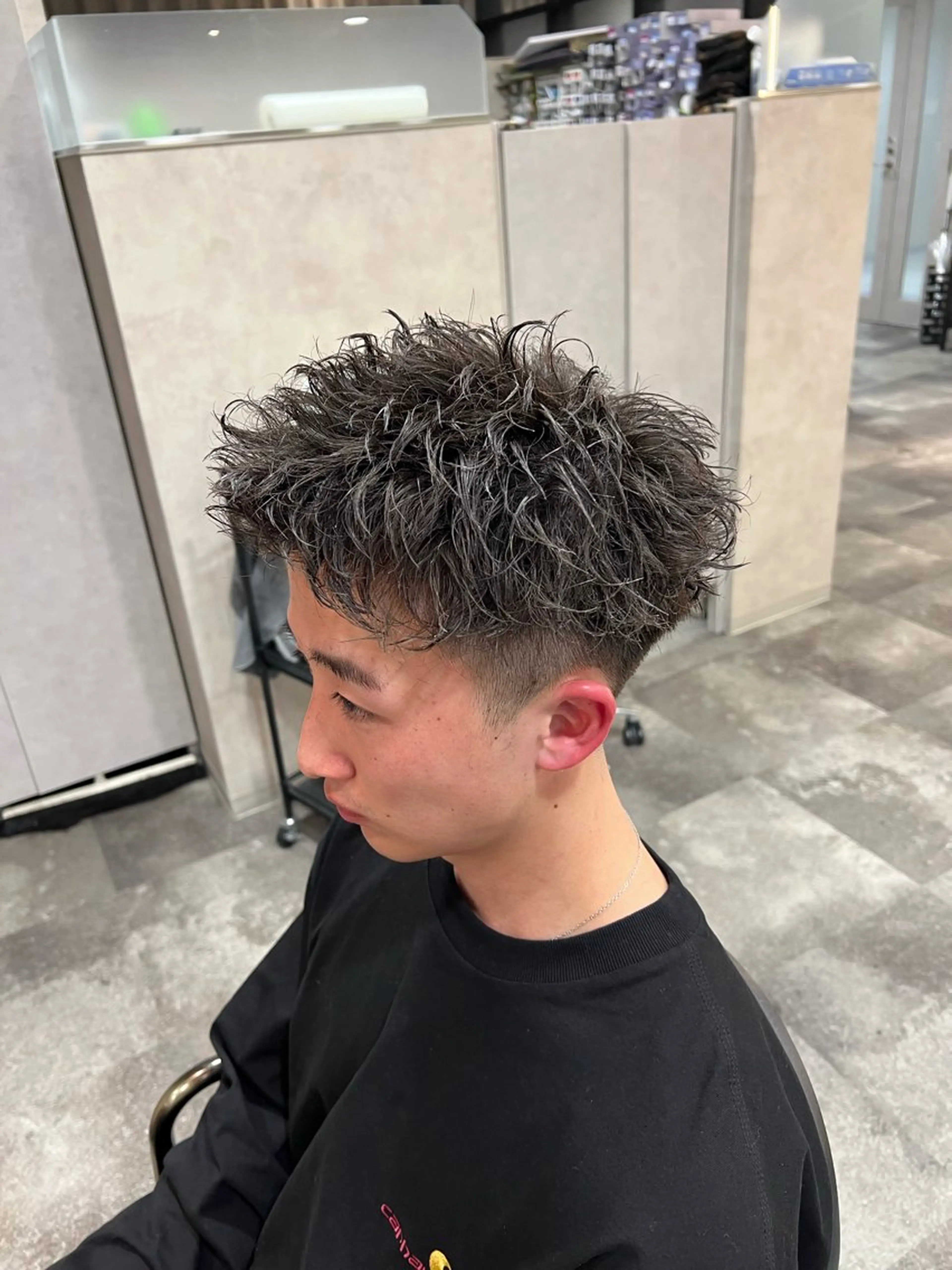 ショート パーマ ヘアアレンジ メンズ メンズパーマ スパイキーショート ショートヘア カット パーマ メンズ特化/カラー/ パーマ/ケイシンのヘアスタイル