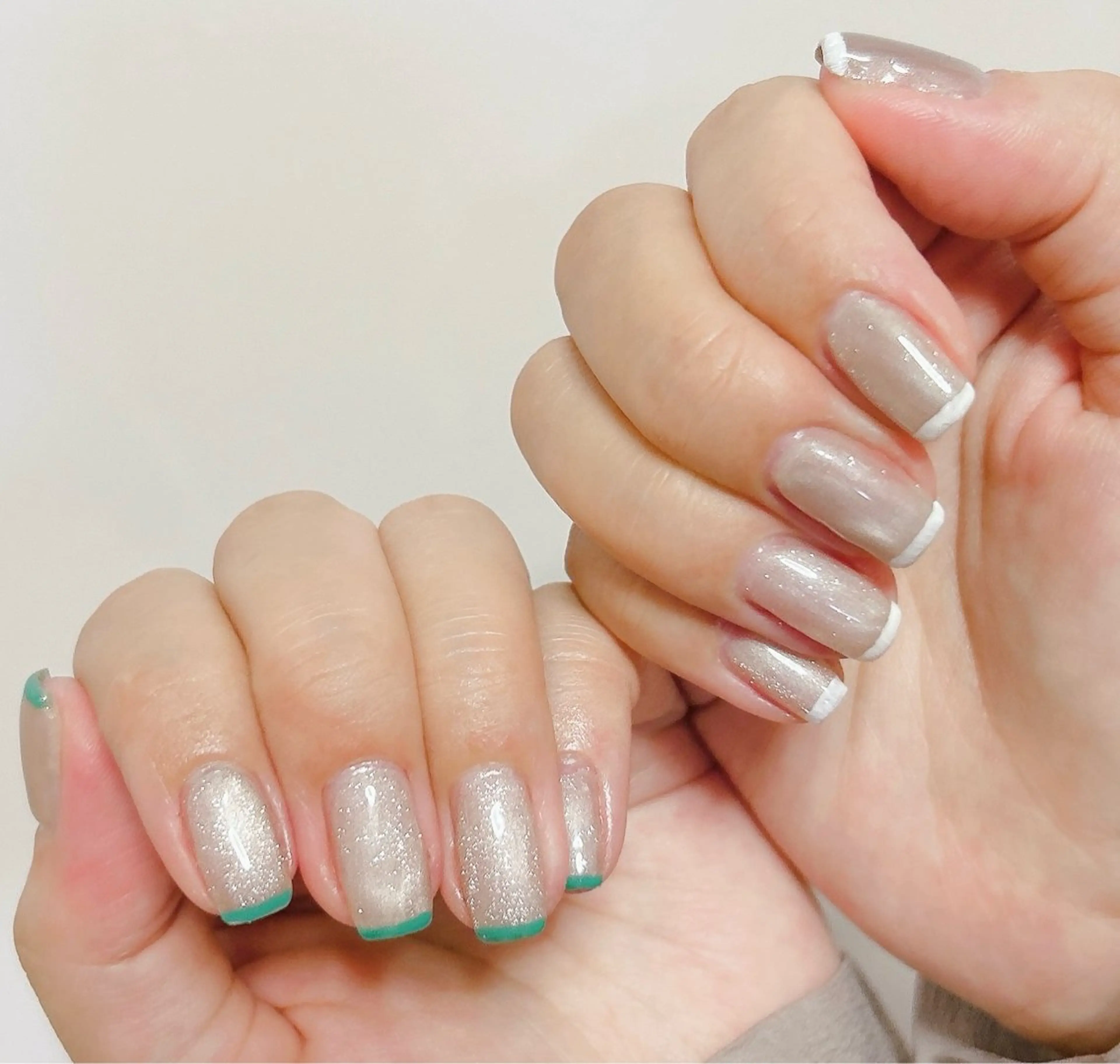 ネイル フレンチネイル マグネットネイル MYu Beauty Salon YURIのネイルデザイン
