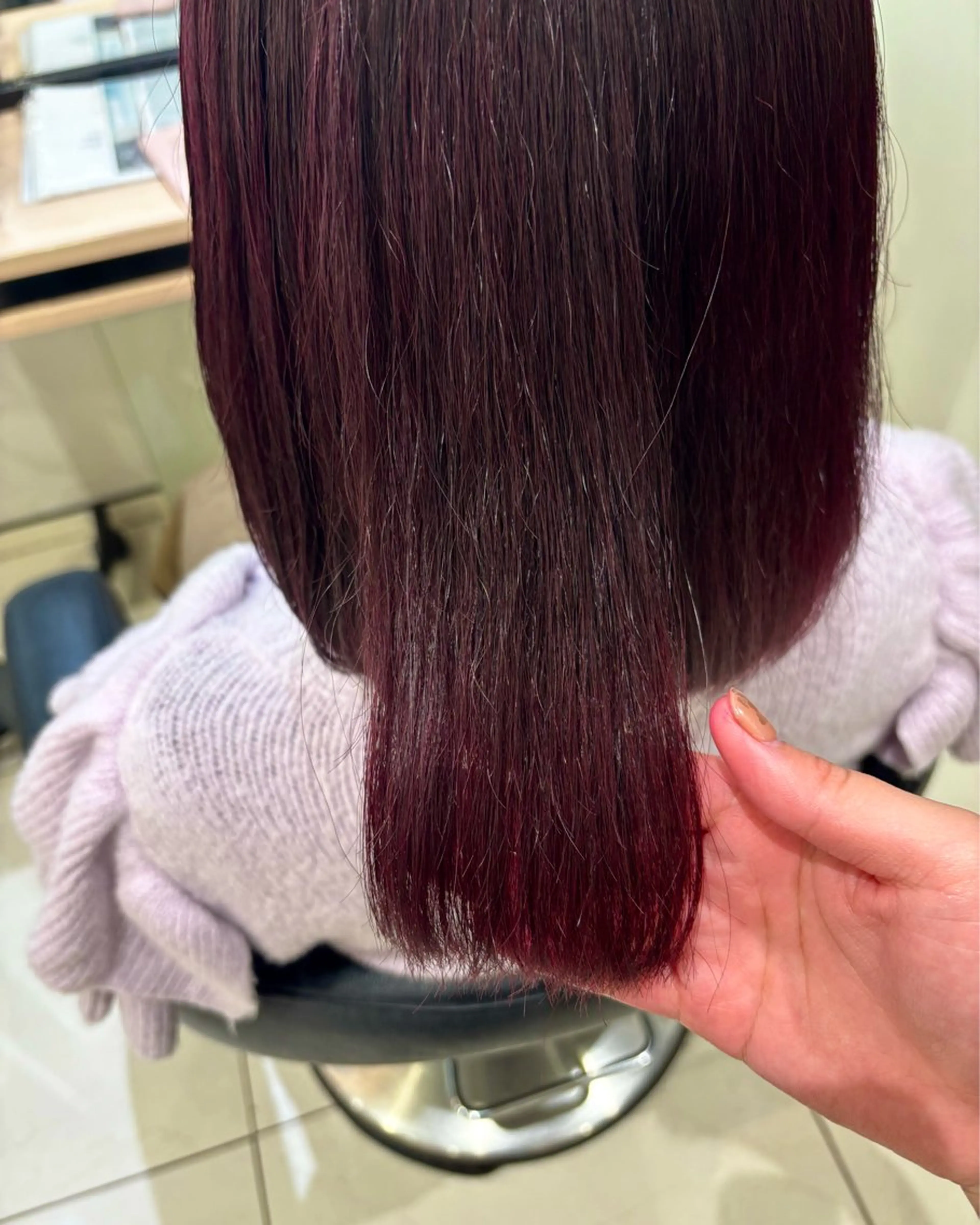 カラー ダブルカラー ピンクカラー ヘアカラー 辻村 彩華のヘアスタイル