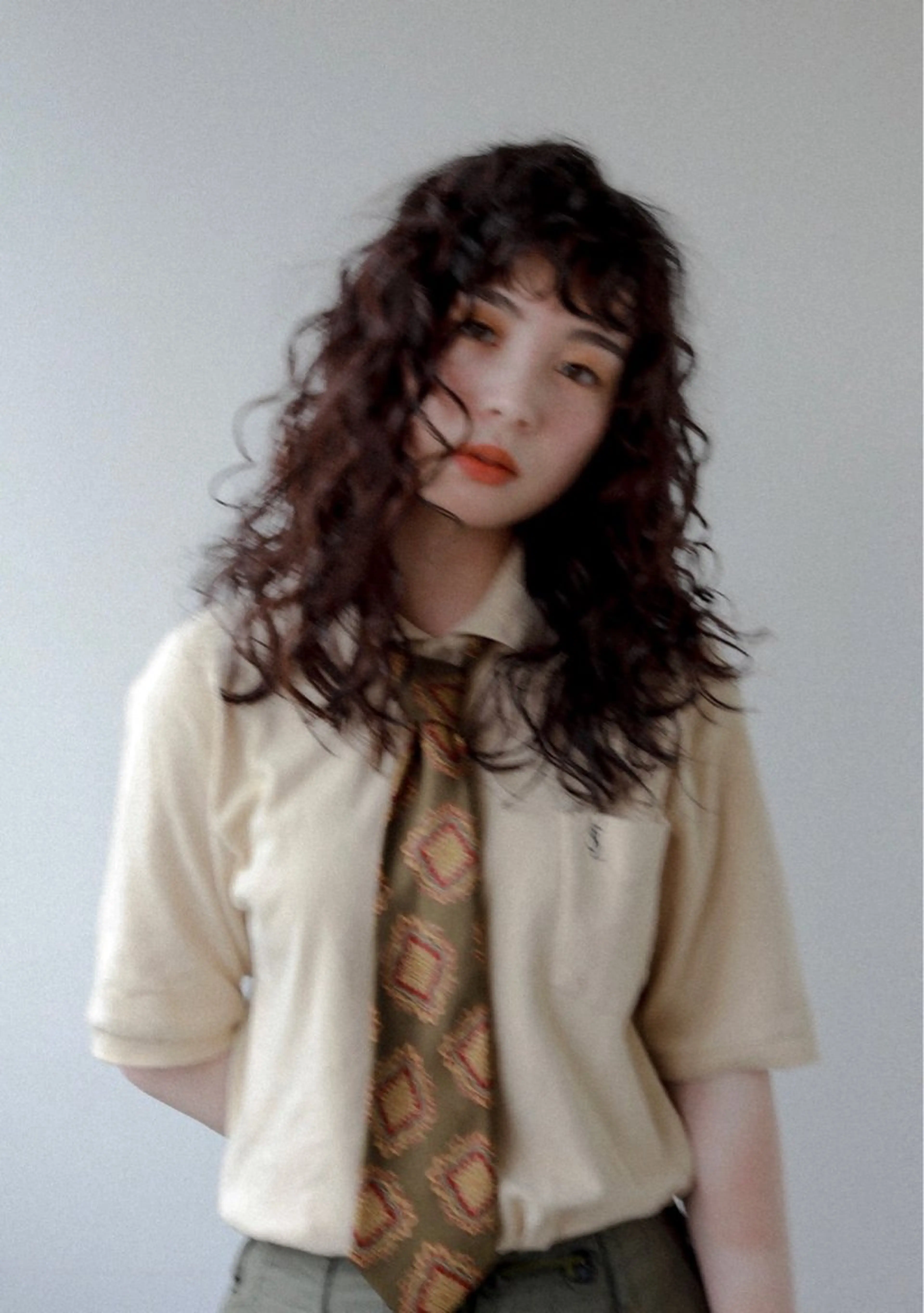 ロング パーマ カット パーマ 原 瑞希のヘアスタイル