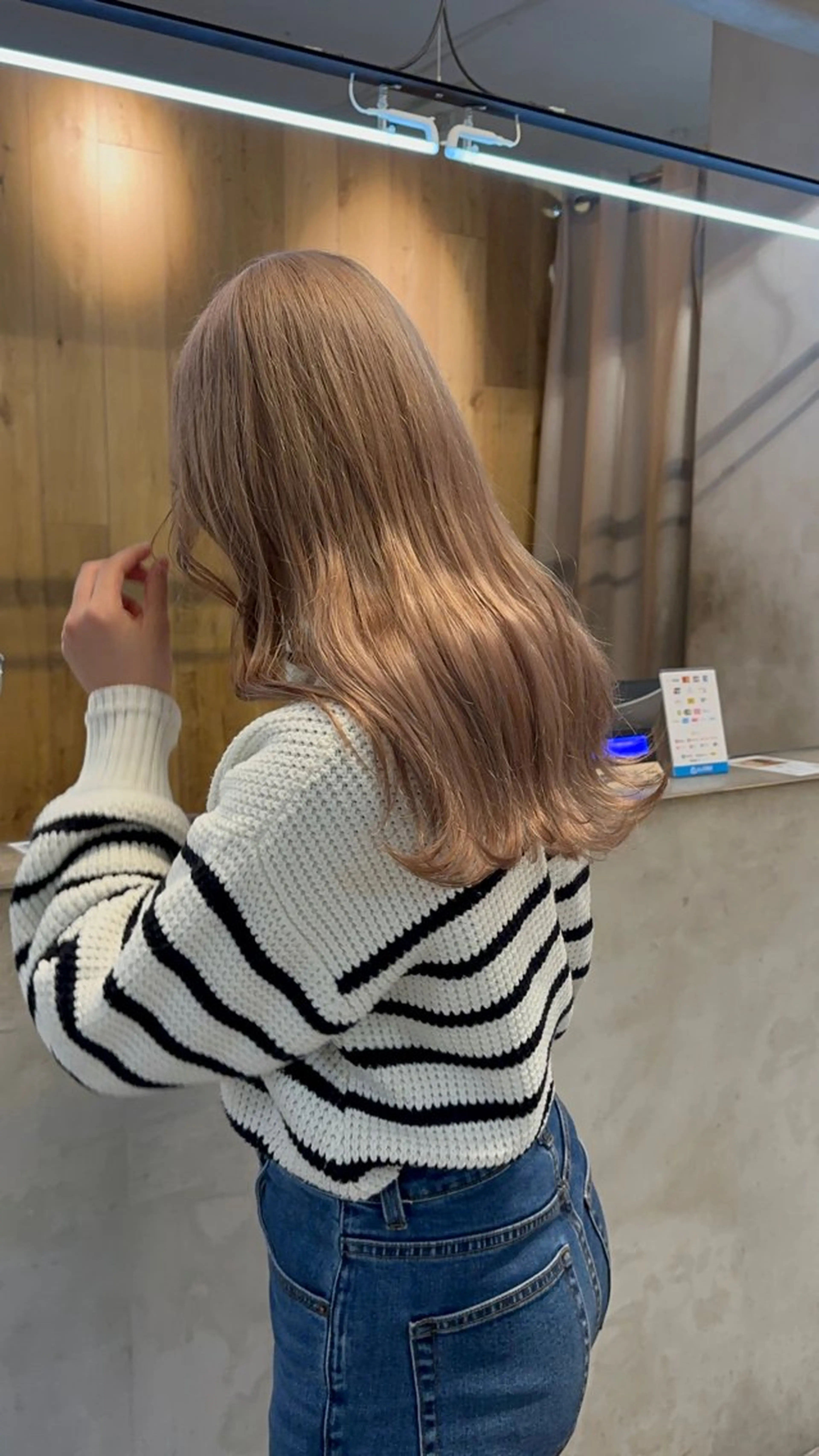 セミロング カラー ブリーチ ハイトーンカラー ブリーチなしカラー ボブ REINA☁️透明感 カラー/ぷつっと♡のヘアスタイル