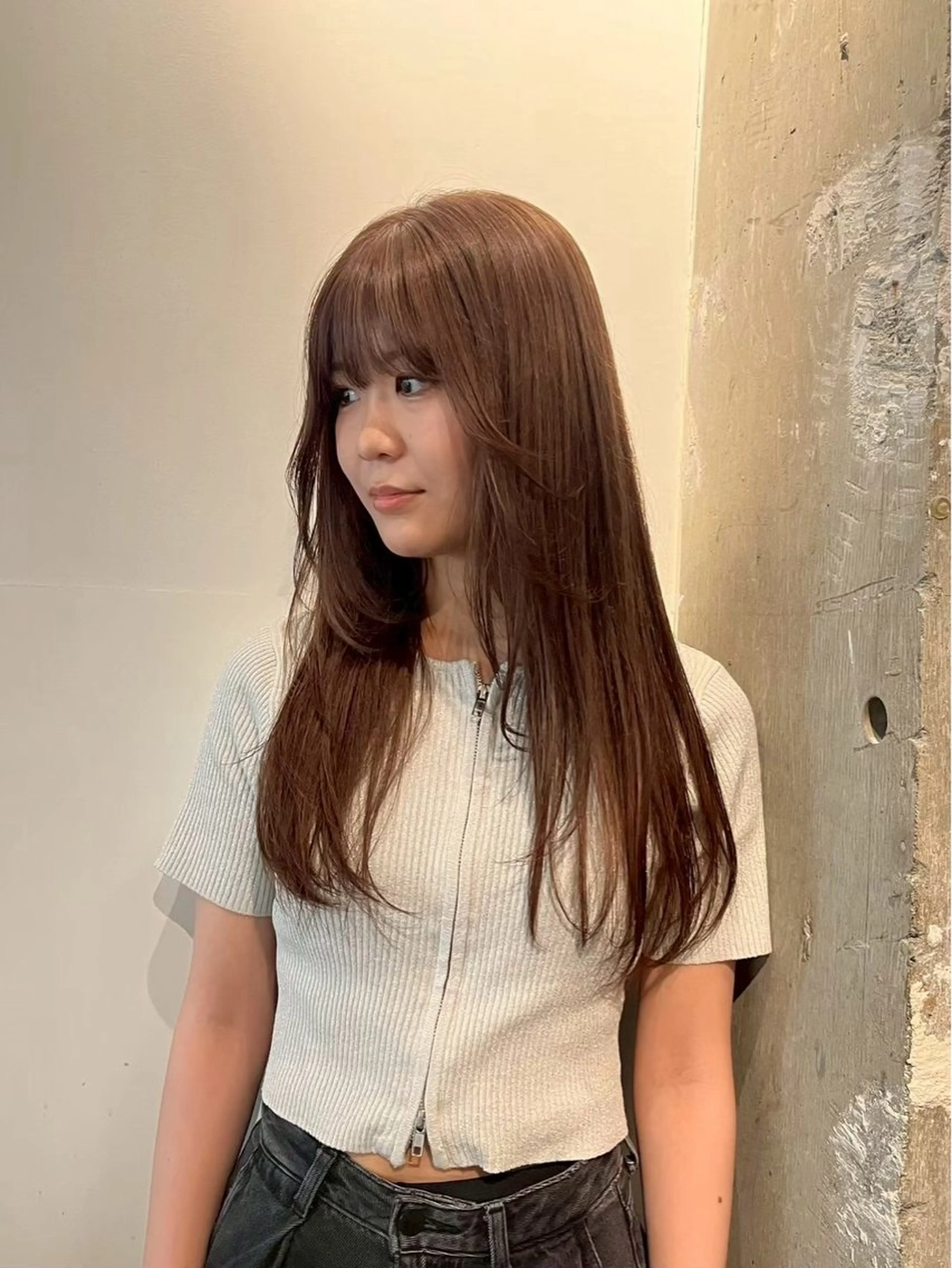 ロング カラー カット 🎀咲月🎀レイヤー /暖色透明感カラーのマツエク・マツパデザイン