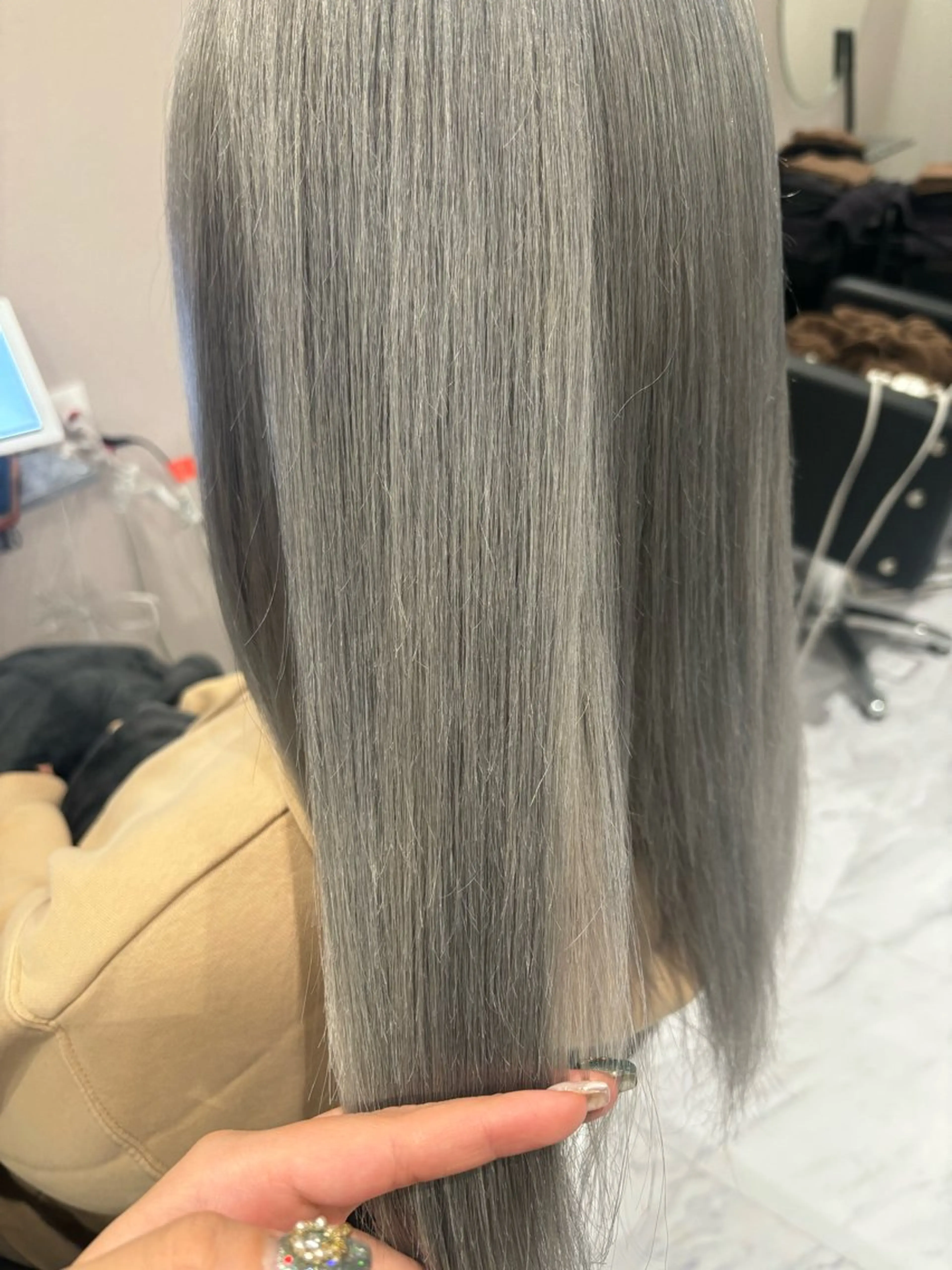ロング カラー ブリーチ 🫐ブルーラベンダー インナー🫐/MEIのヘアスタイル