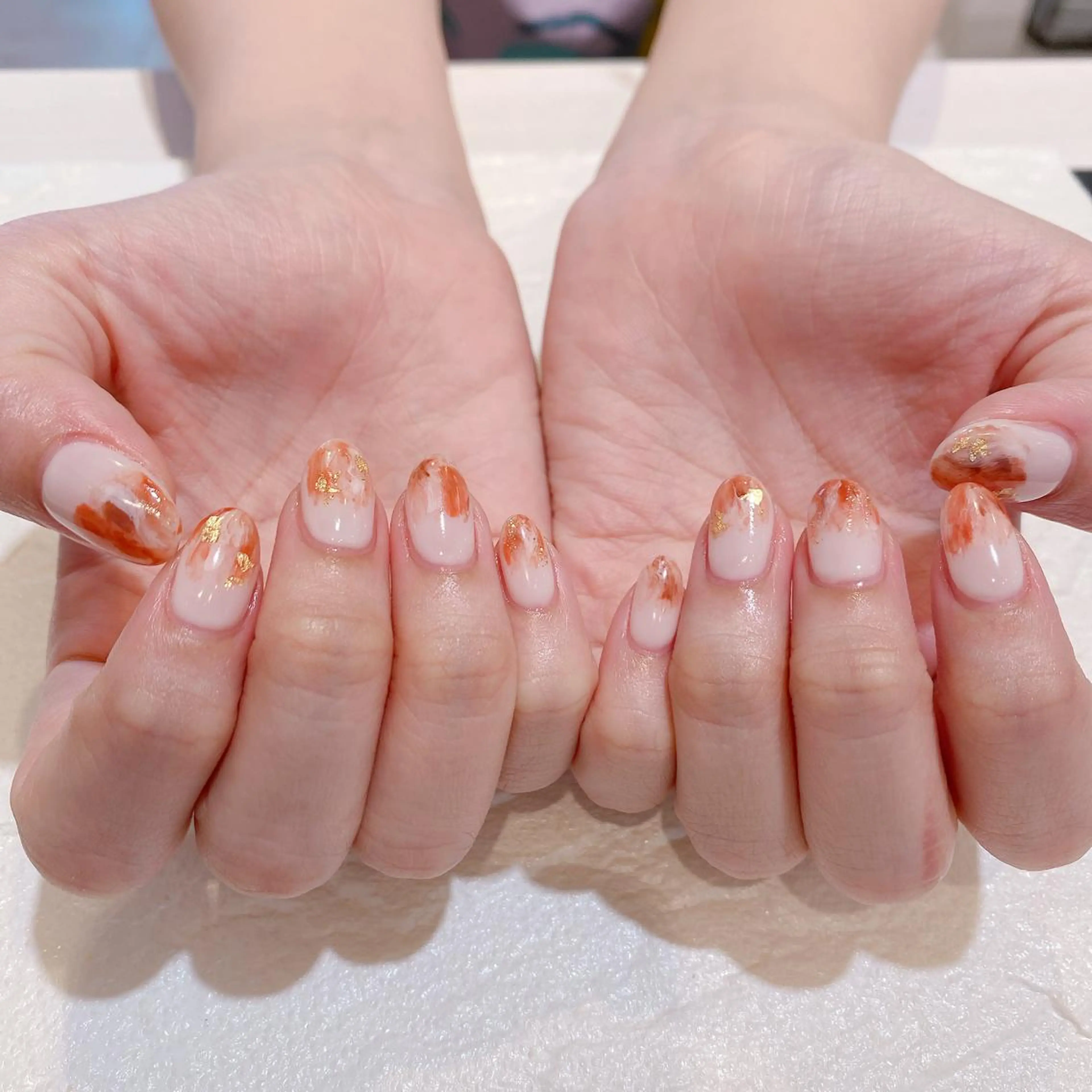 ネイル アートネイル ニュアンスネイル ハンドネイル 鈴木 優菜のネイルデザイン