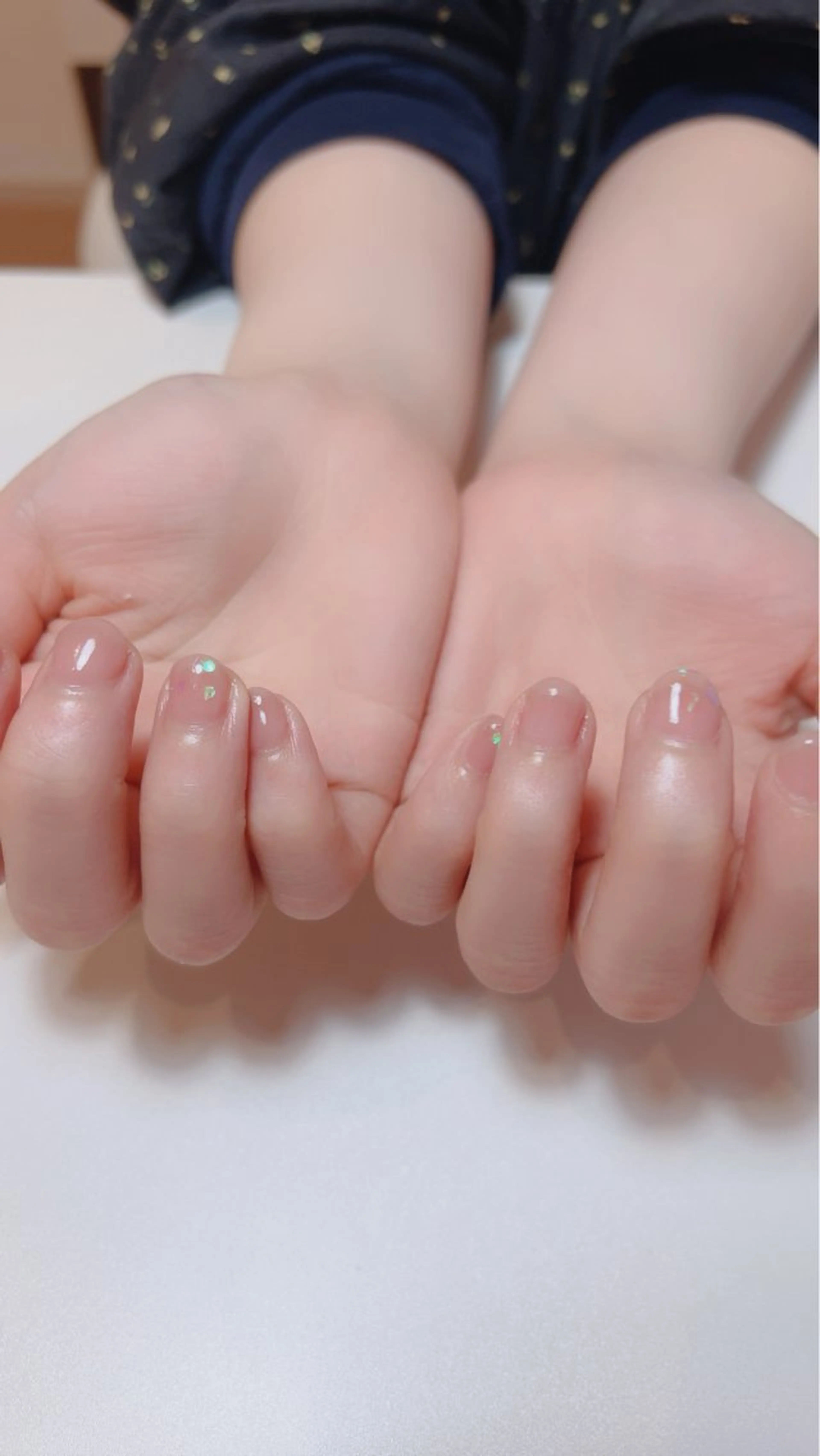 ネイル オーロラネイル シンプルネイル ハンドネイル Peach nail 🍑kaoriのネイルデザイン