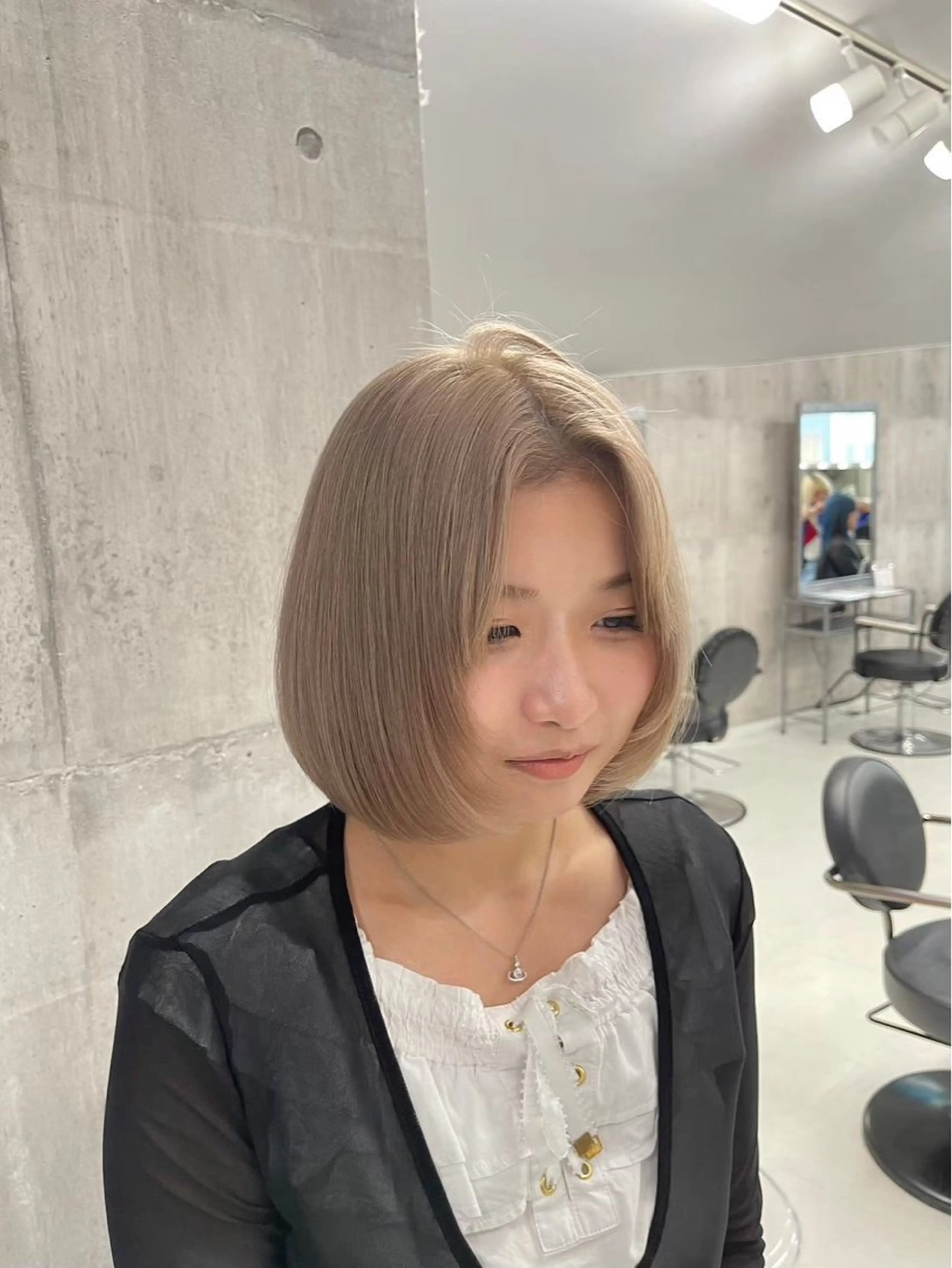 カラー 栄🎡ピンクカラー 💕SAKURA💕のヘアスタイル