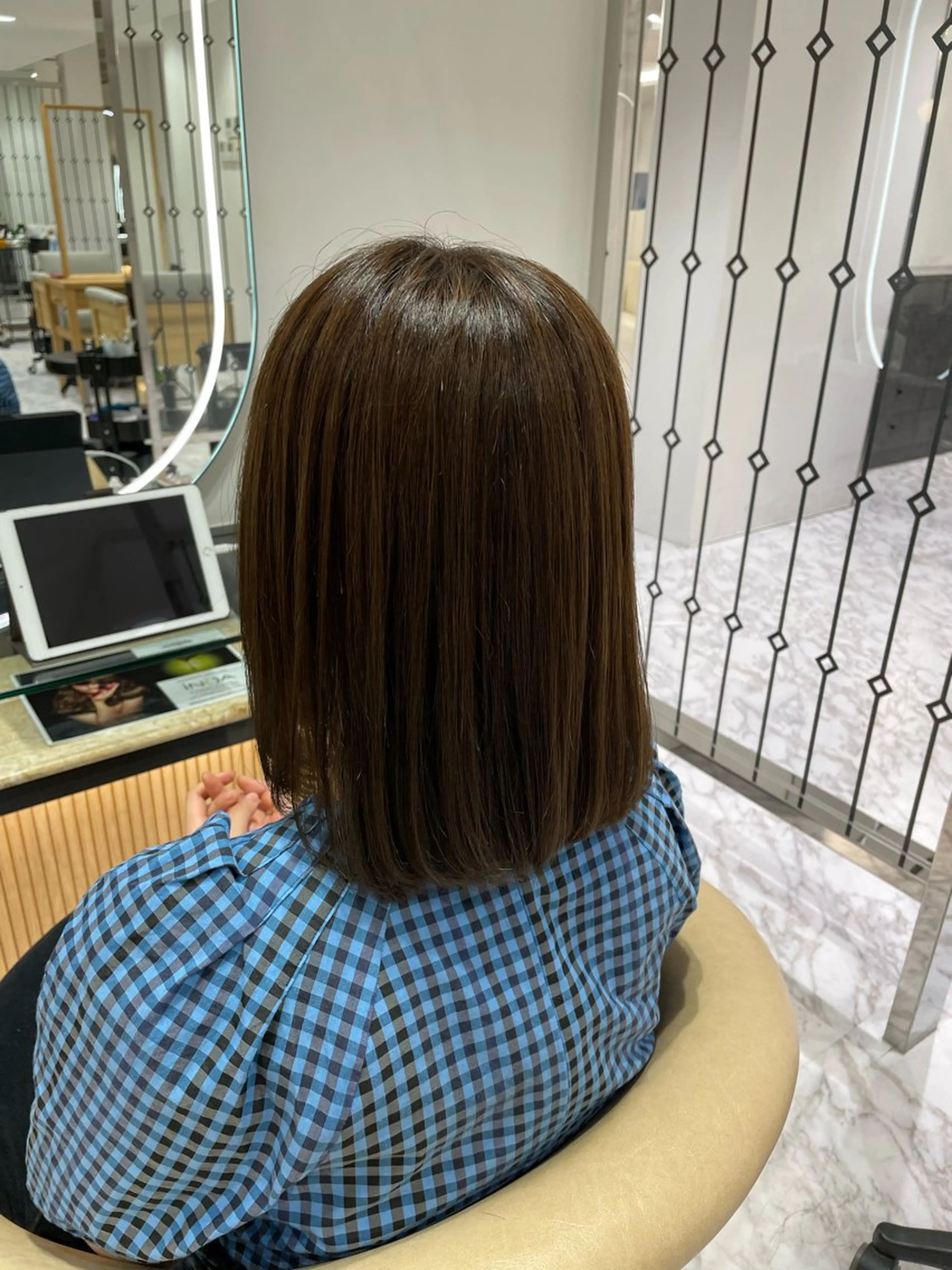 ミディアム ボブ カット メンズモデル/亀之園 涼のヘアスタイル