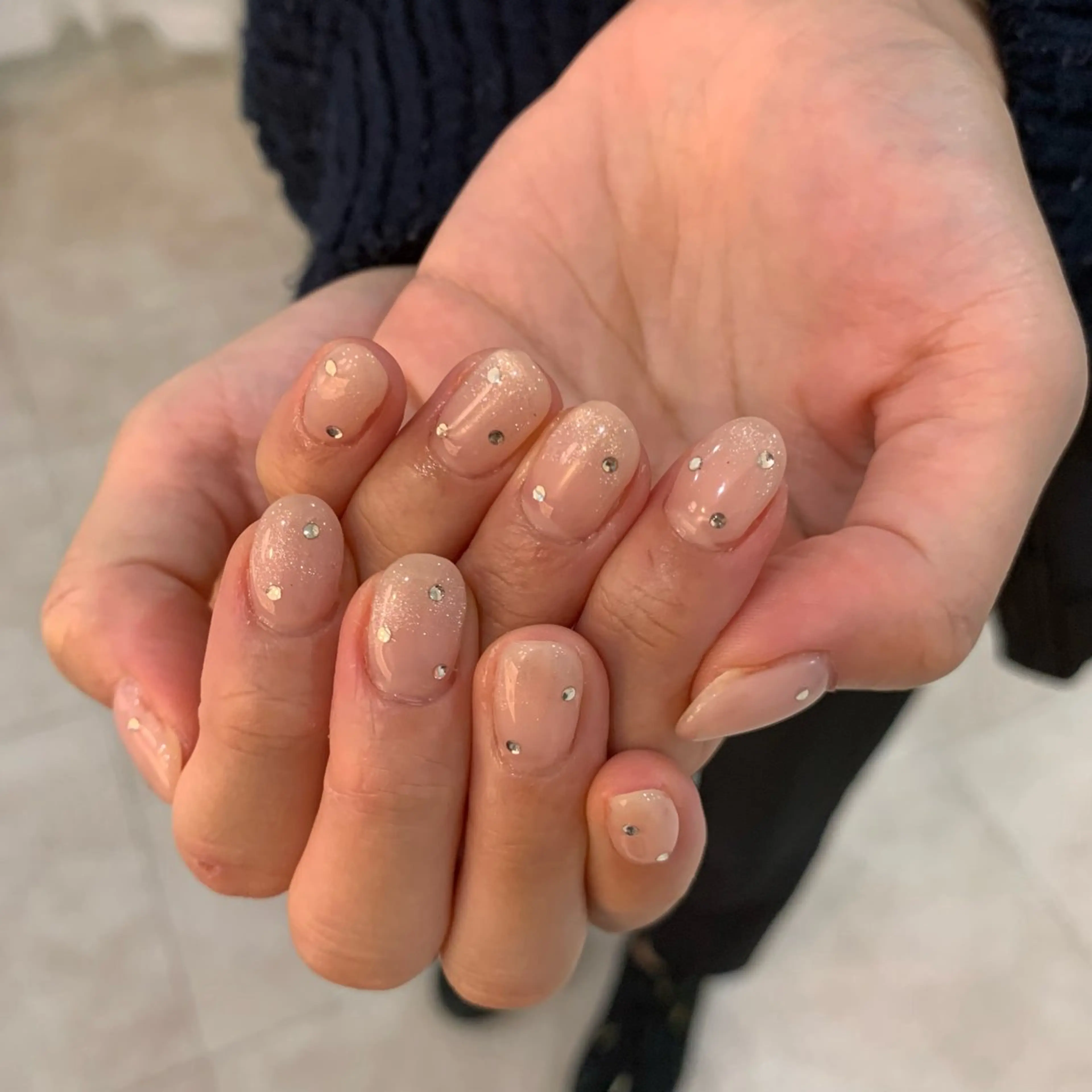 ネイル キラキラネイル ゆびノさき茨木店 ニュアンス/アートのネイルデザイン