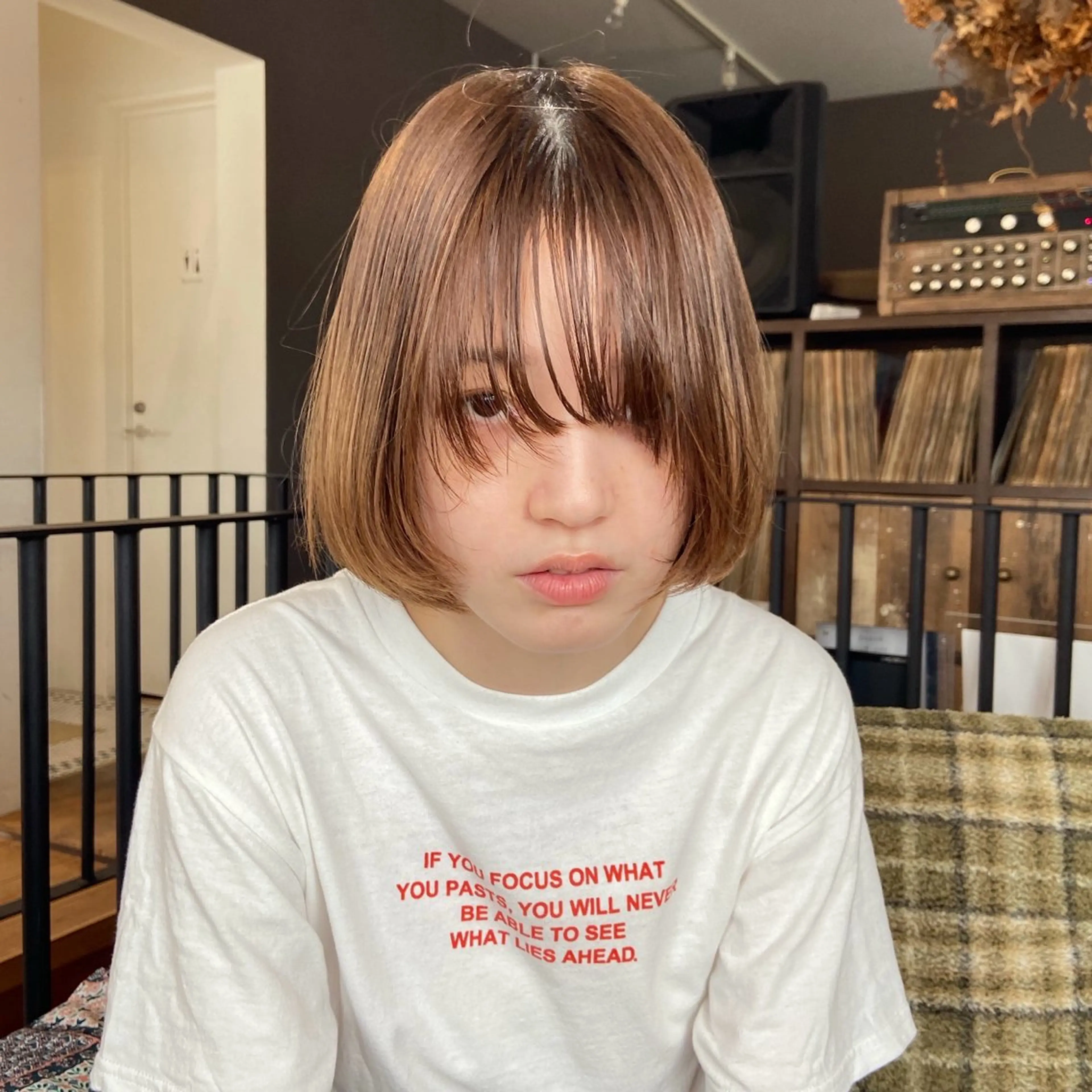 ショート カラー ブリーチ ダブルカラー ブリーチなしカラー カット ヘアカラー riffdesign labo帝塚山/竹井のヘアスタイル