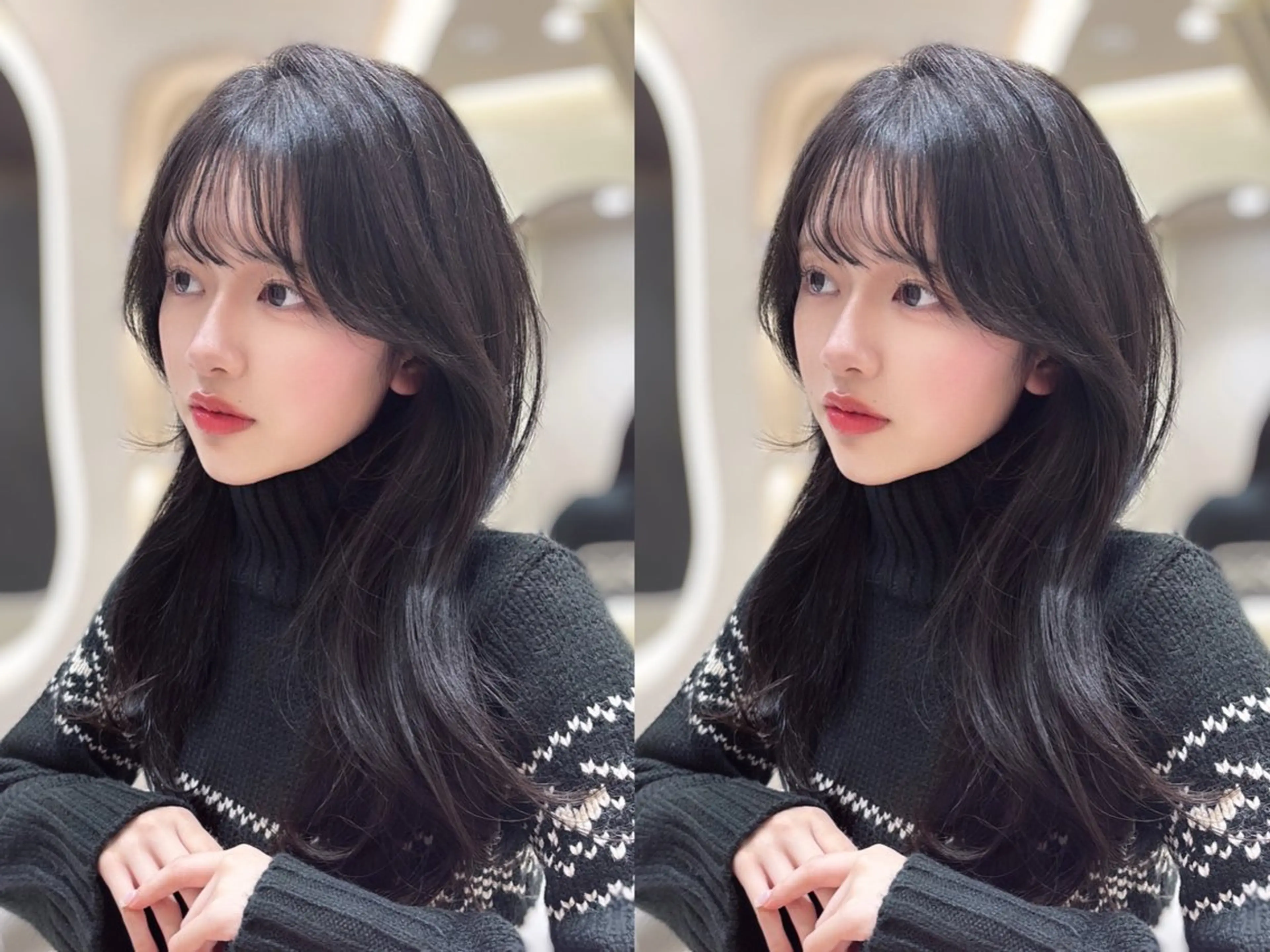 ロング 上品♡韓国レイヤー ‎🤍のの‎🤍のヘアスタイル