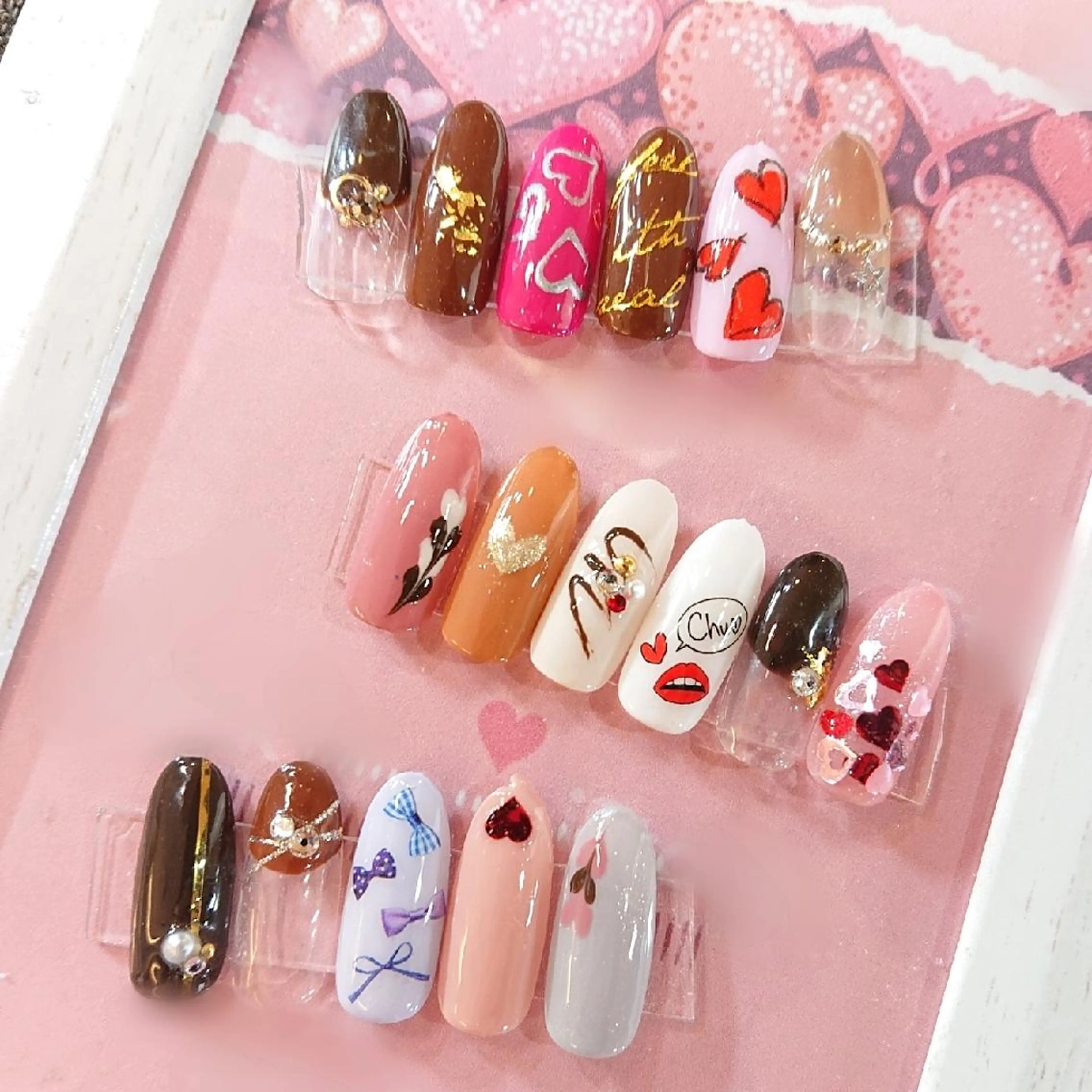 ネイル バレンタイン SEPTNAIL 中澤のネイルデザイン
