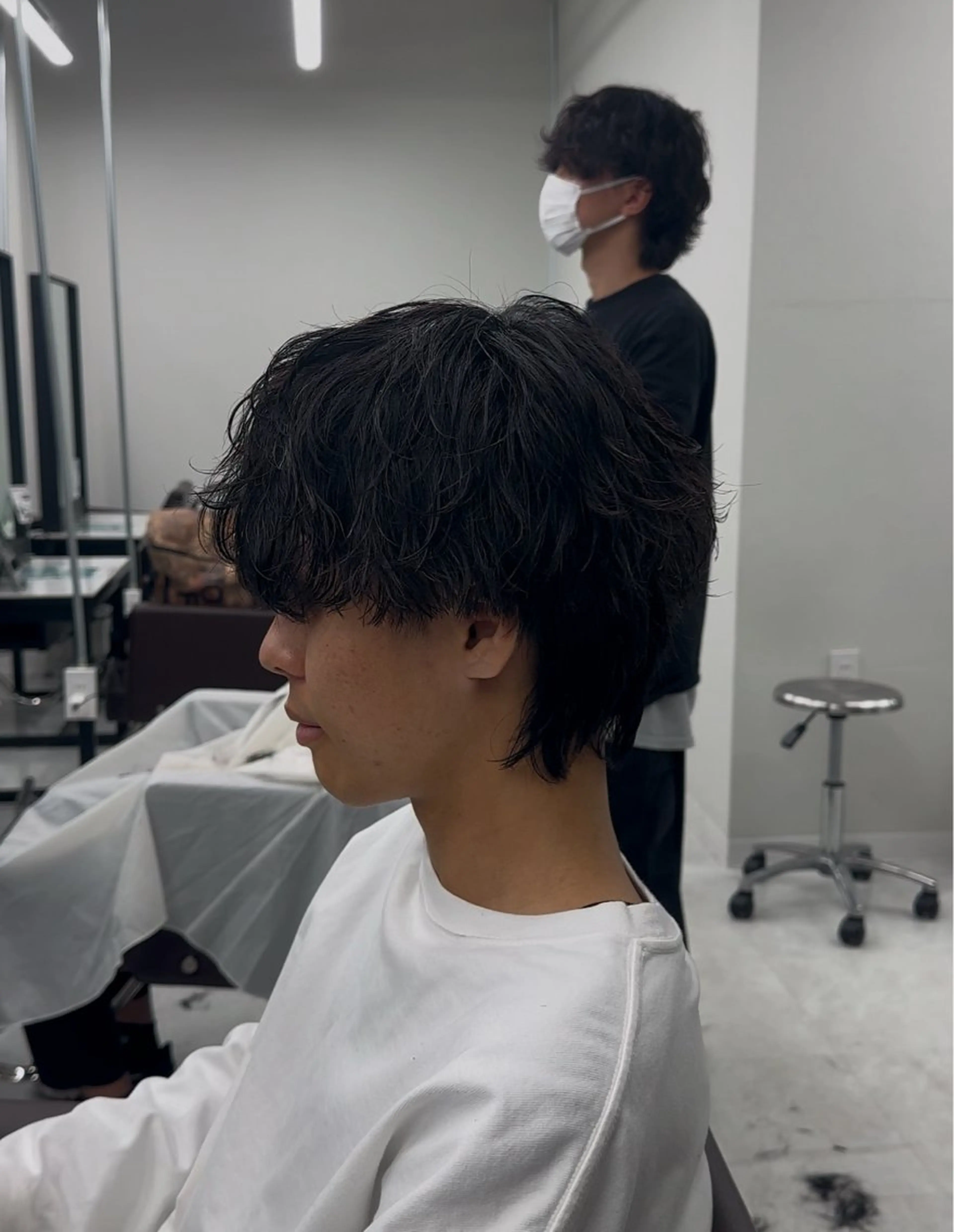 パーマ メンズ カット パーマ ニュアンス/フェザー /ウルフ/伶馬のヘアスタイル