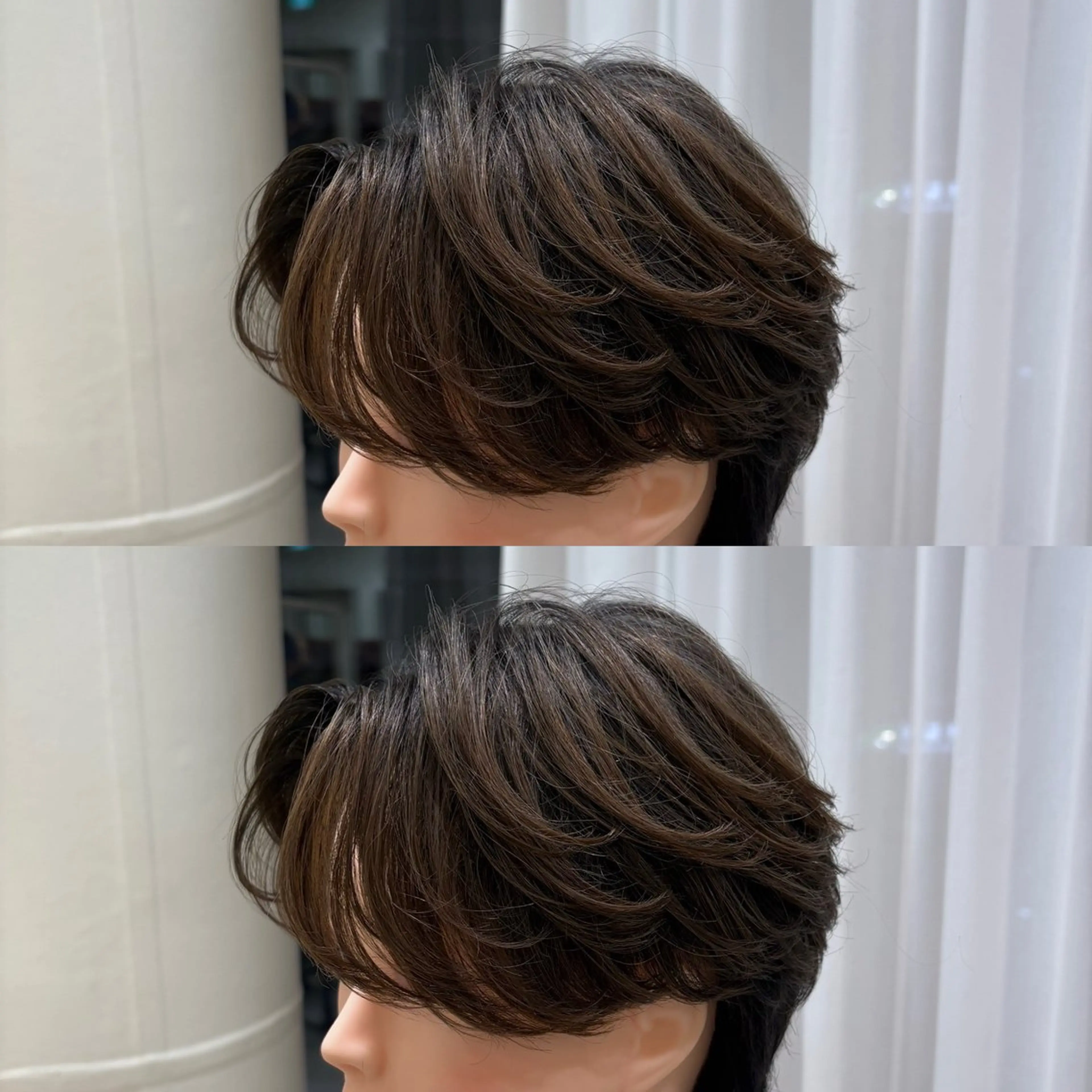 パーマ メンズ メンズパーマ 縮毛矯正 ニュアンスパーマ カット パーマ センターパート 川島爽楽のヘアスタイル