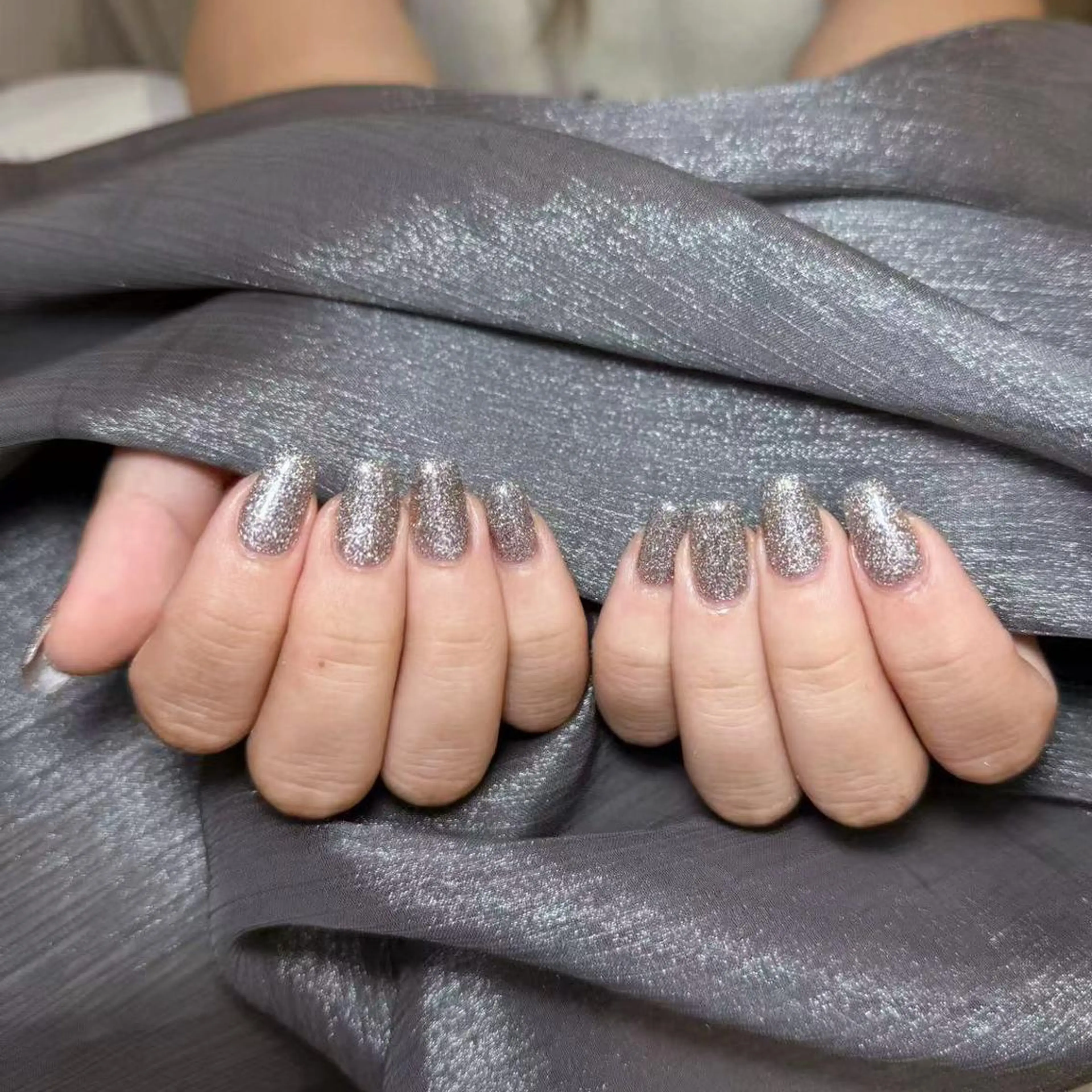 ネイル アートネイル オーロラネイル ガーリー キラキラネイル 韓国ネイル ハンドネイル DIANMOND NAIL🌸のネイルデザイン