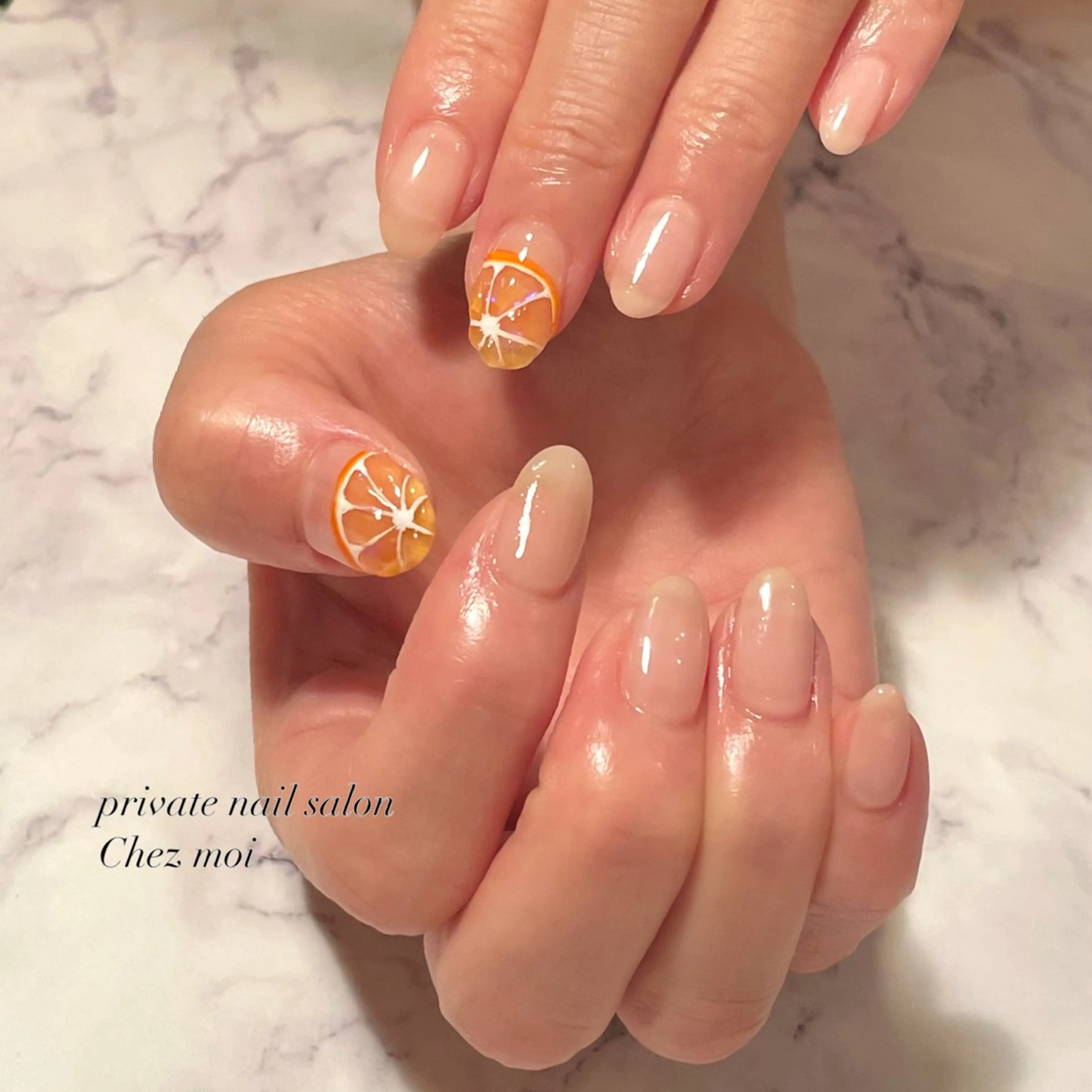 ネイル オレンジ KOMINE TOMOKOのネイルデザイン