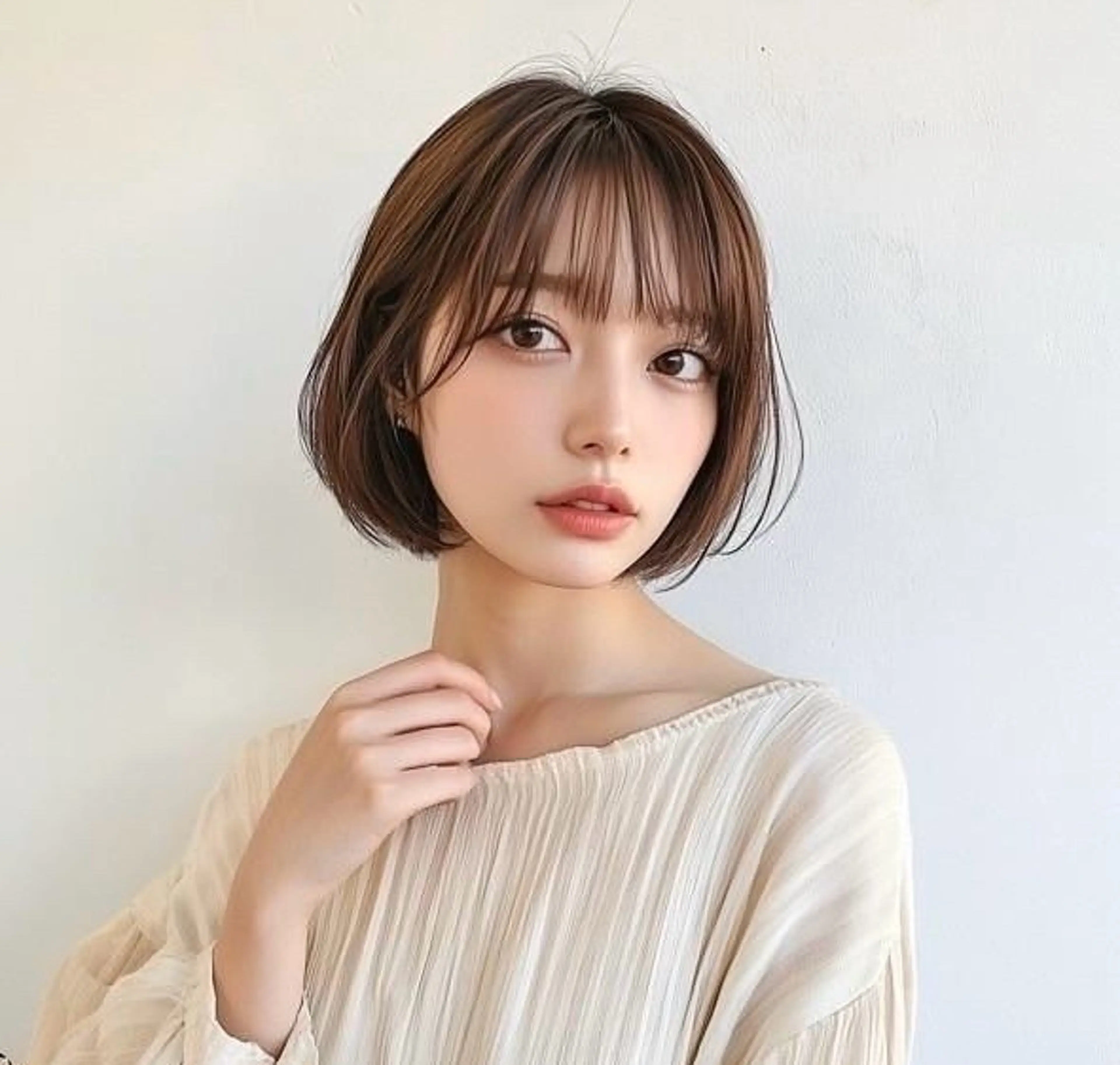 似合わせボブ＋透明感カラーの写真