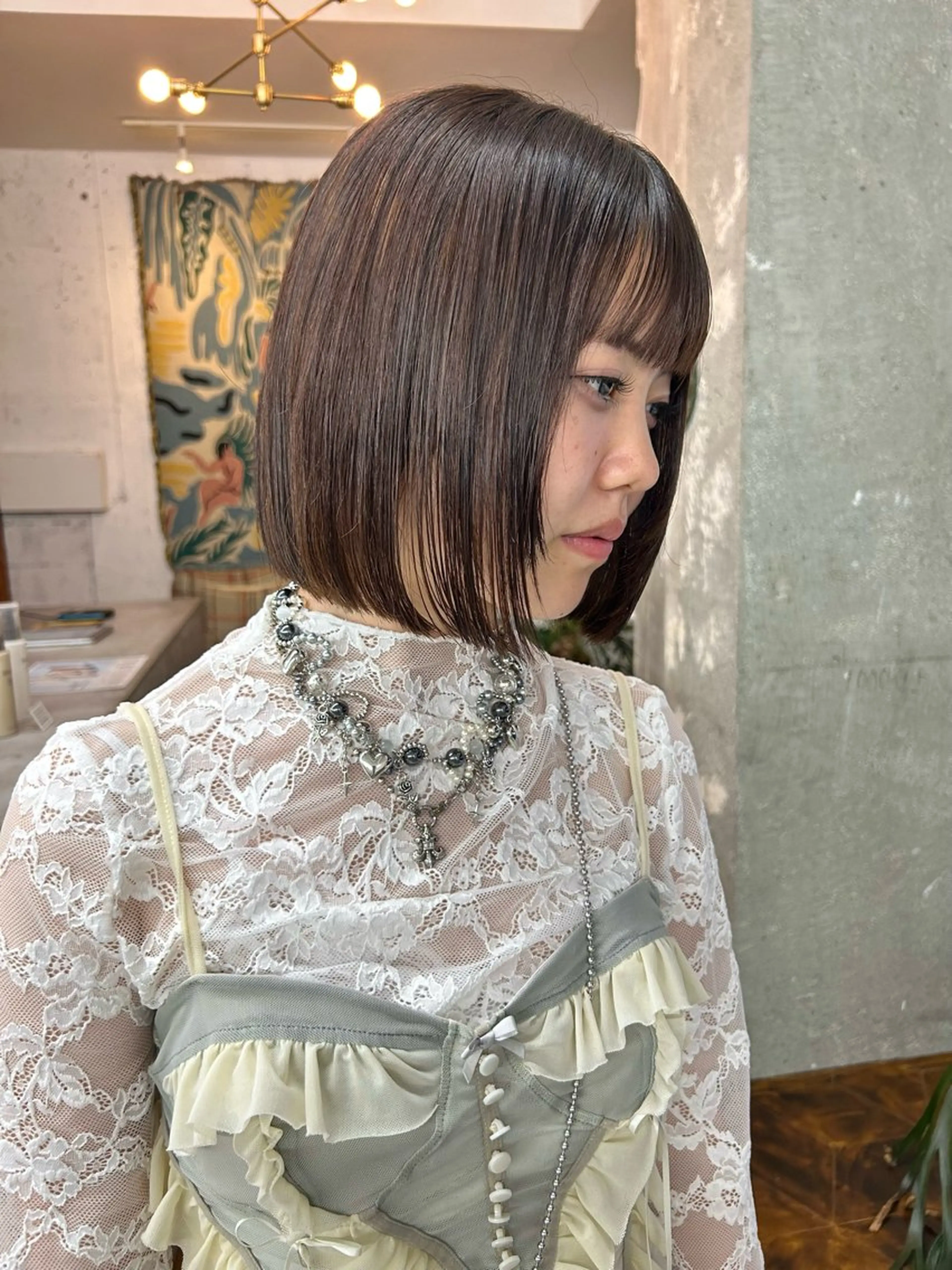 ミディアム 縮毛矯正 🫧透明感カラー🫧 ハシモトタケルのヘアスタイル