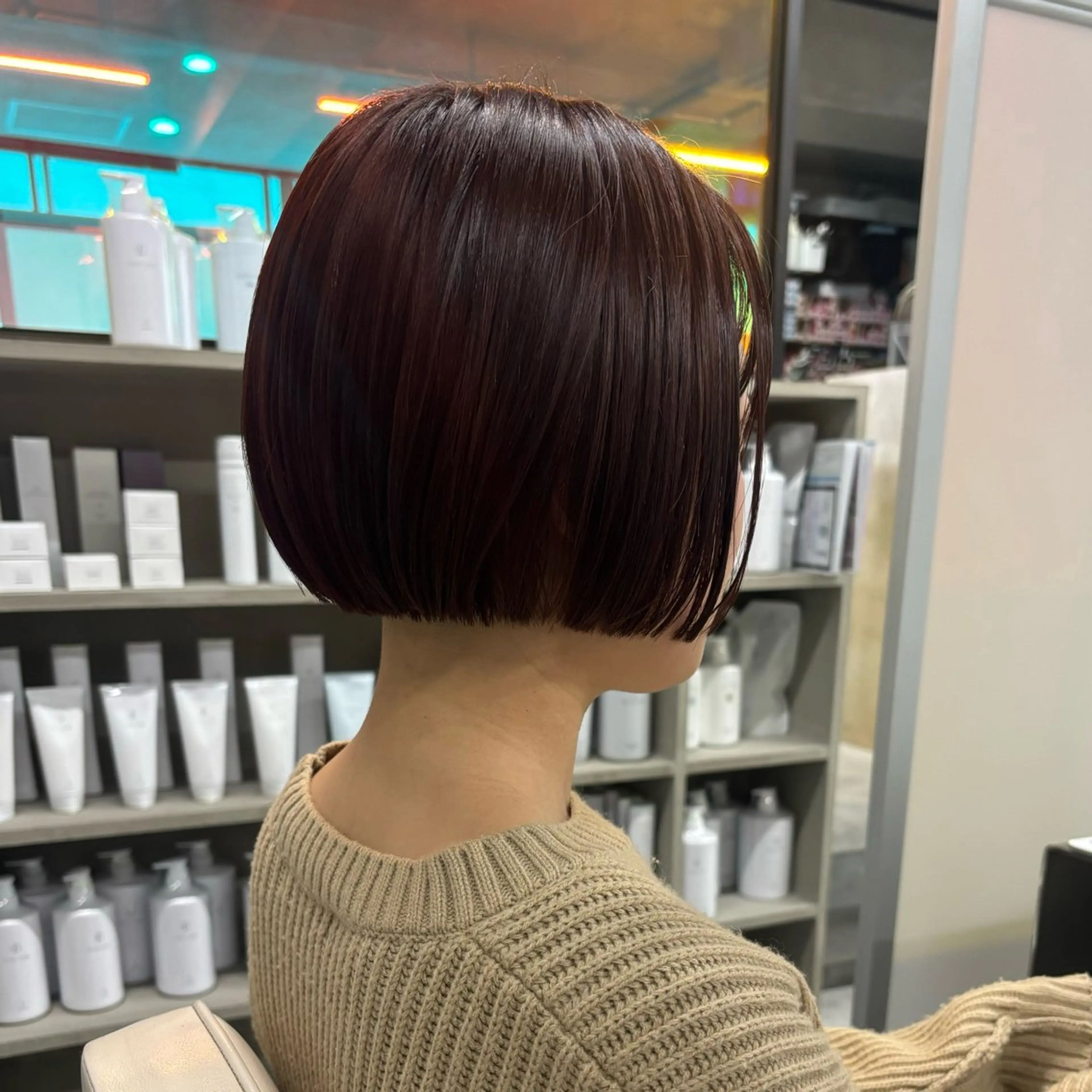 ショート カラー ピンクカラー ボブ 田代 佳穂のヘアスタイル
