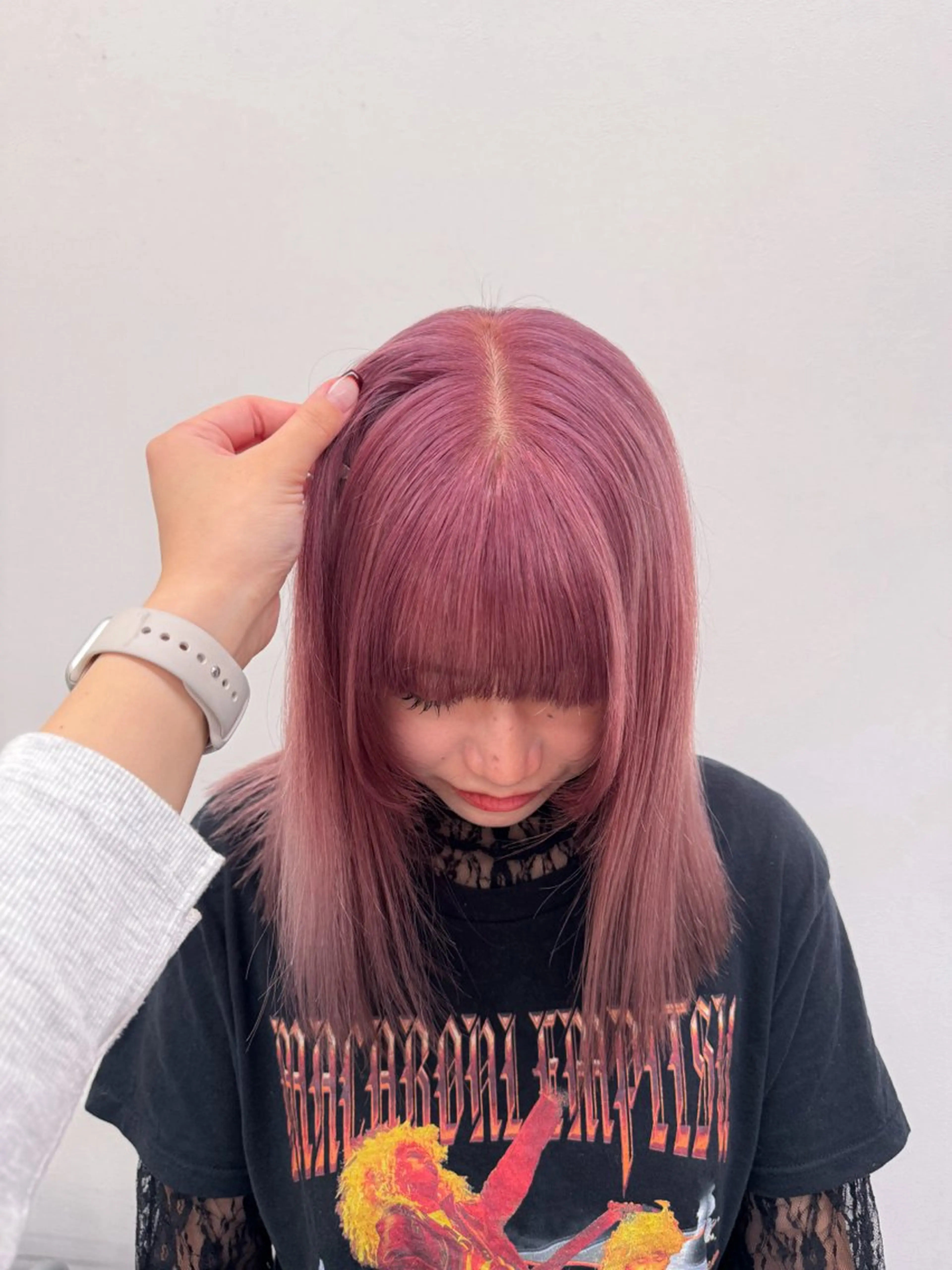 ミディアム カラー ヘアアレンジ flammeum所属・ハイトーン/ボブ /misakiのヘアスタイル