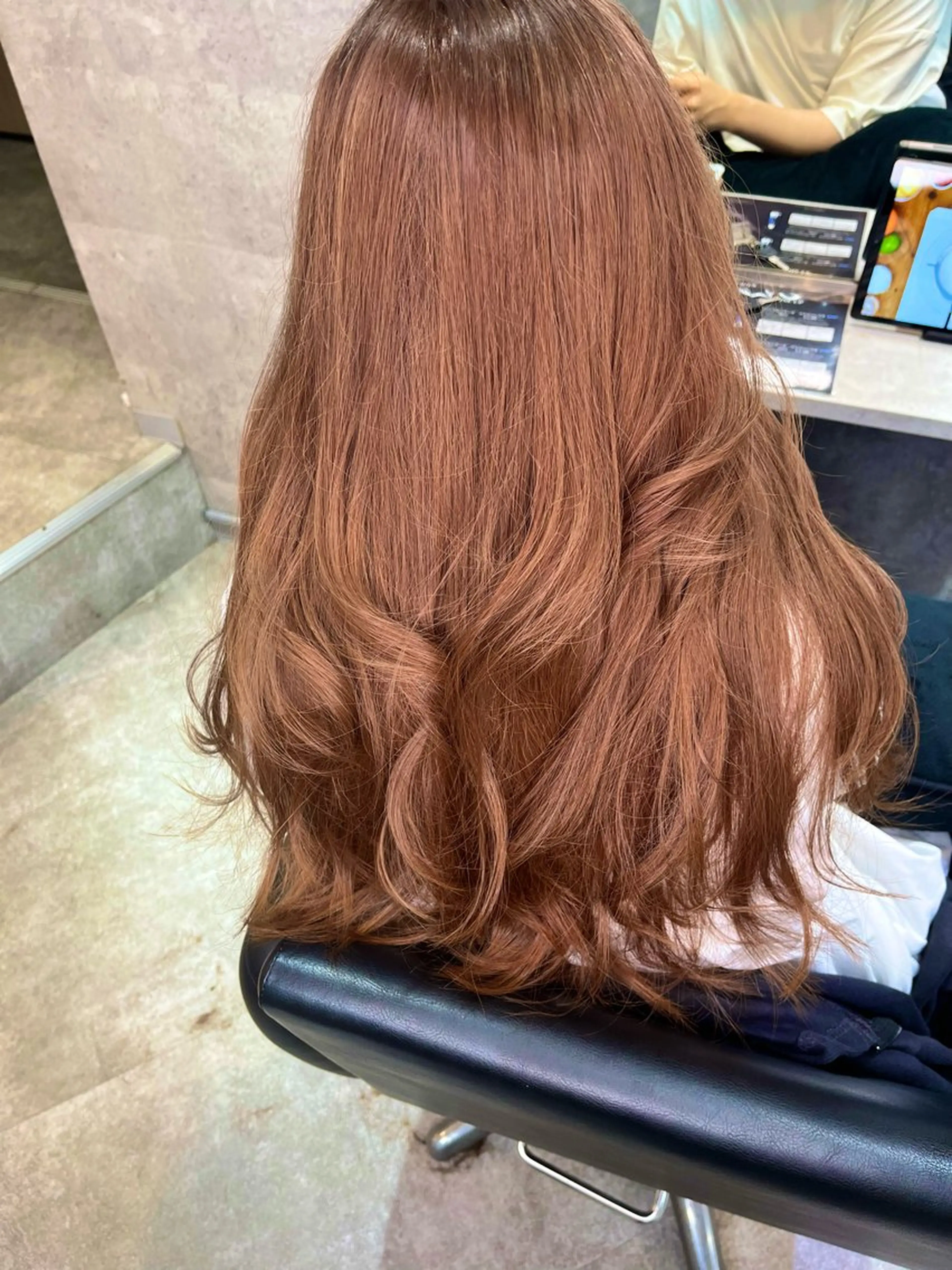 ロング カラー ヘアカラー トリートメント ダブルカラー 新宿のヘアスタイル