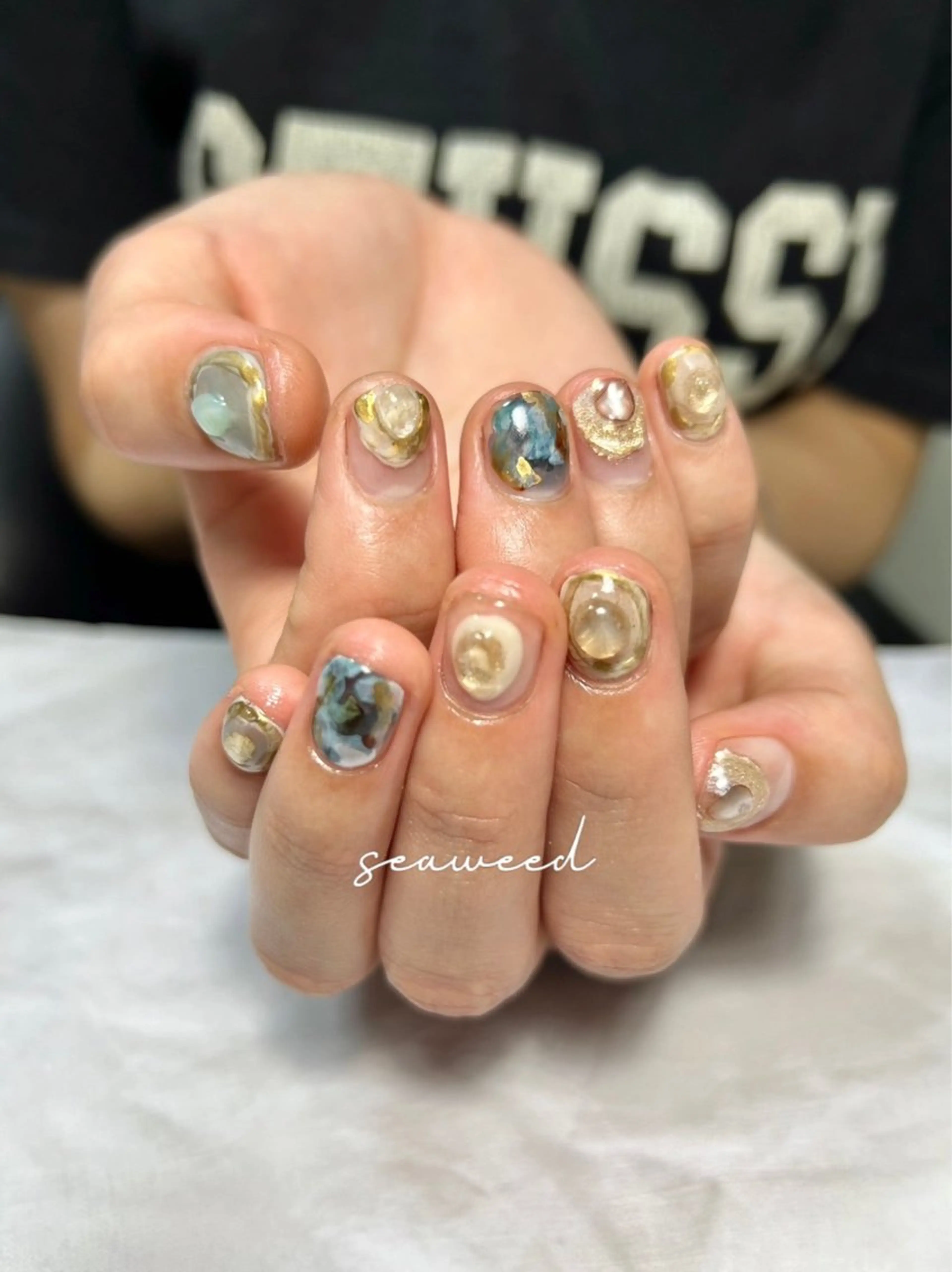 ネイル ハンドネイル seaweed nailのネイルデザイン