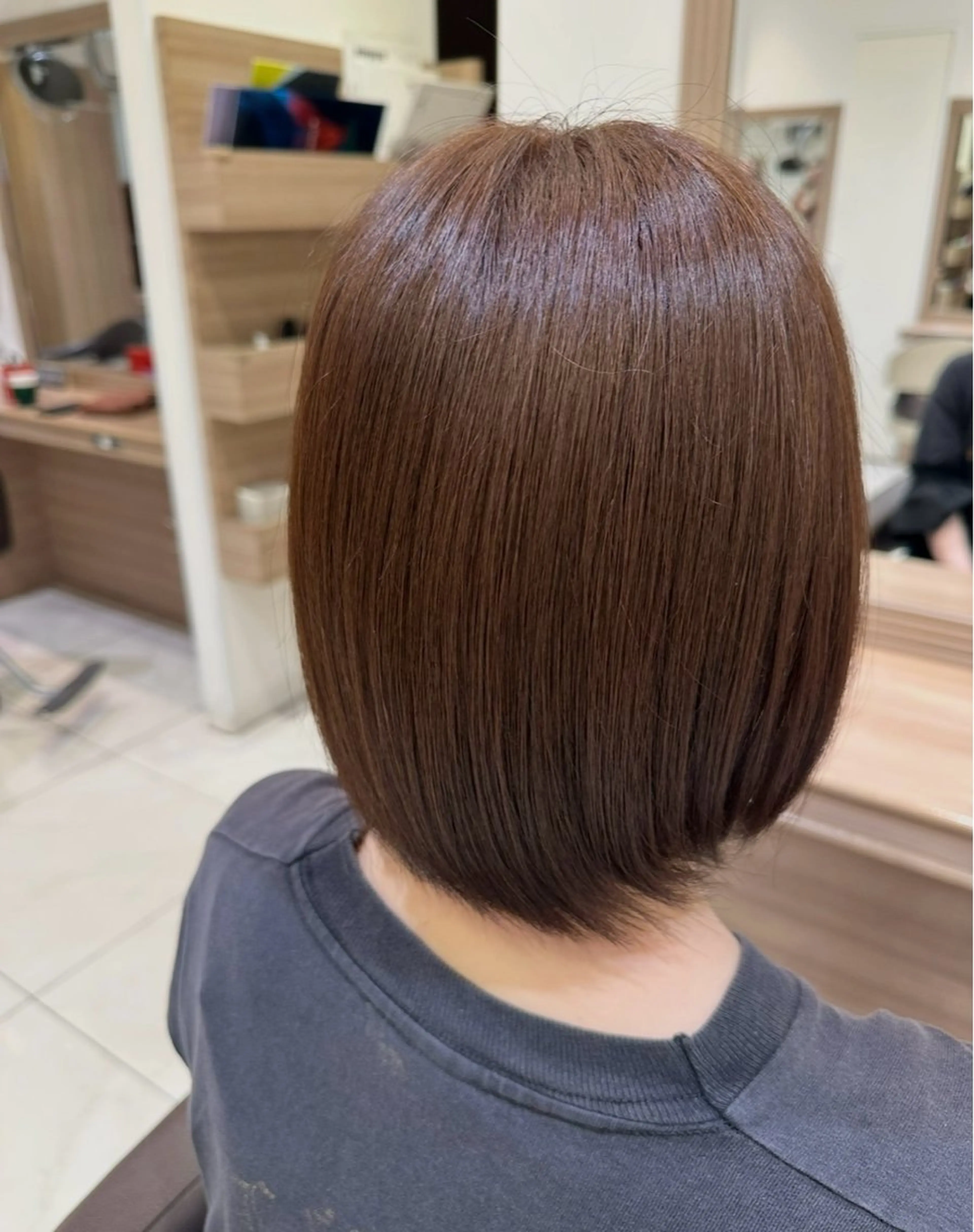 ミディアム カラー 透明感カラー 顔周りカット カット ヘアカラー 韓国レイヤー🇰🇷 Hiiro💜のヘアスタイル