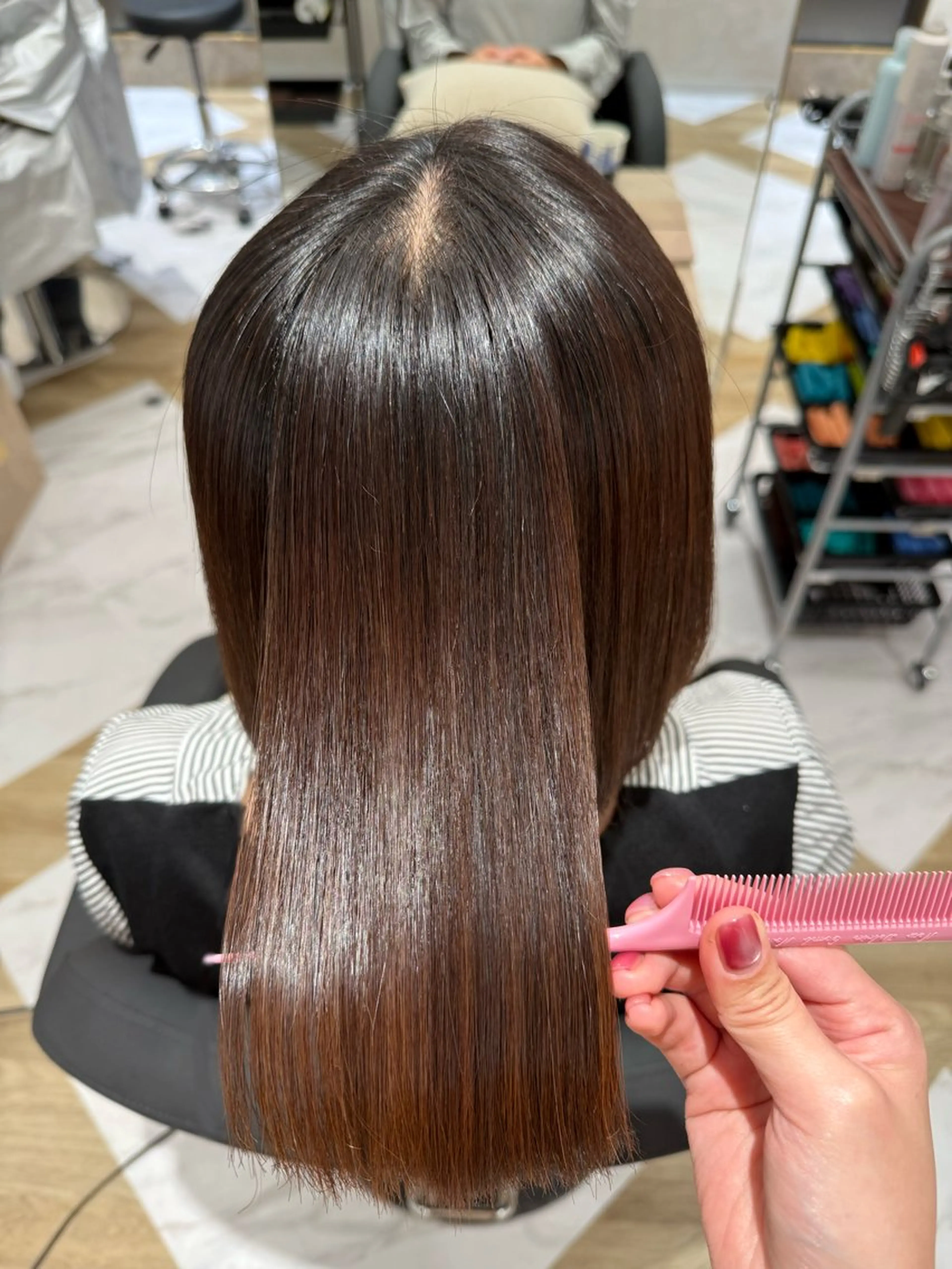 縮毛矯正 透明感カラー／ natsukiのヘアスタイル