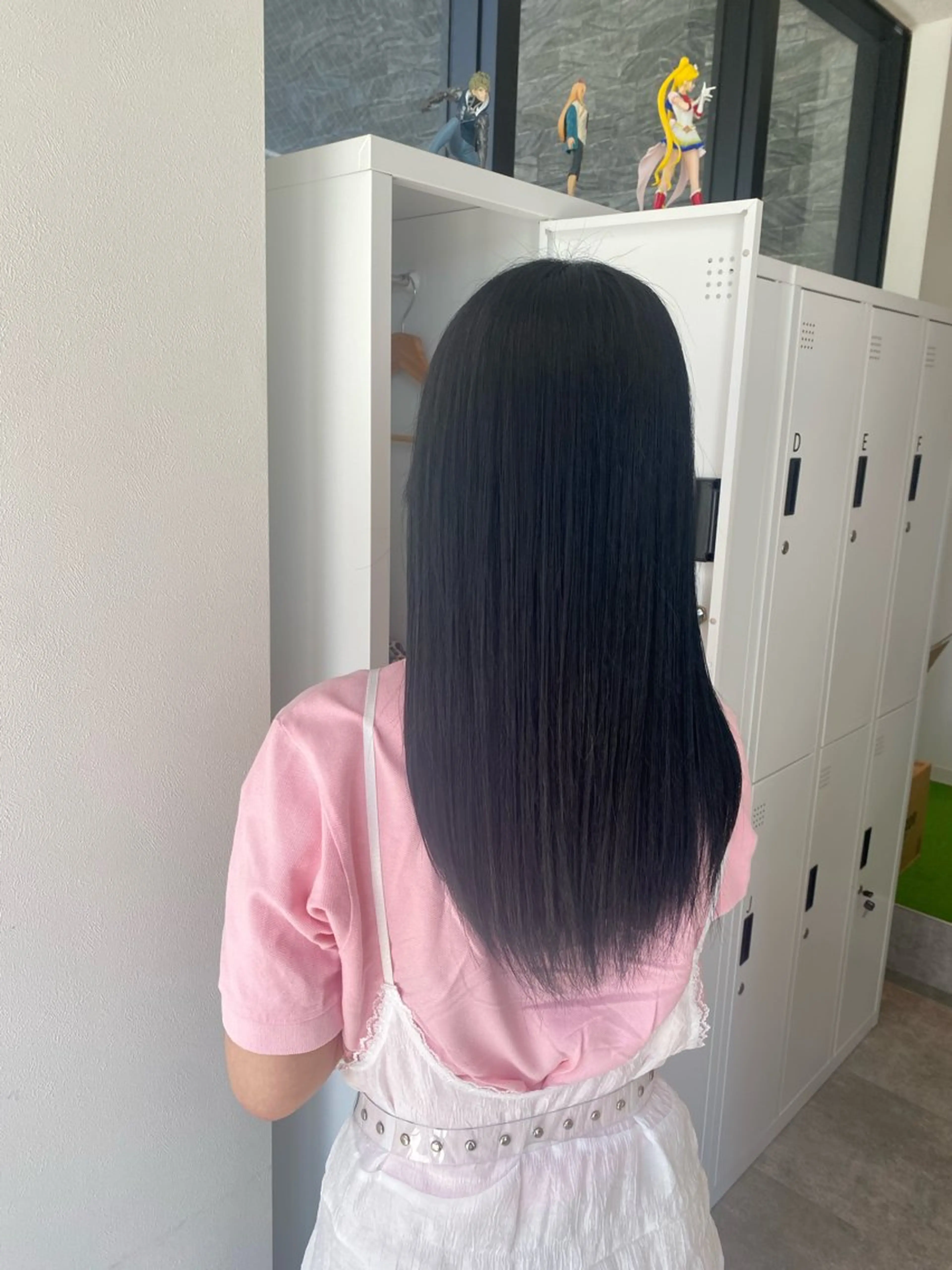 カラー 黒髪 ブルーカラー ブルーブラック 透明感カラー オスズ 🎀´-のヘアスタイル
