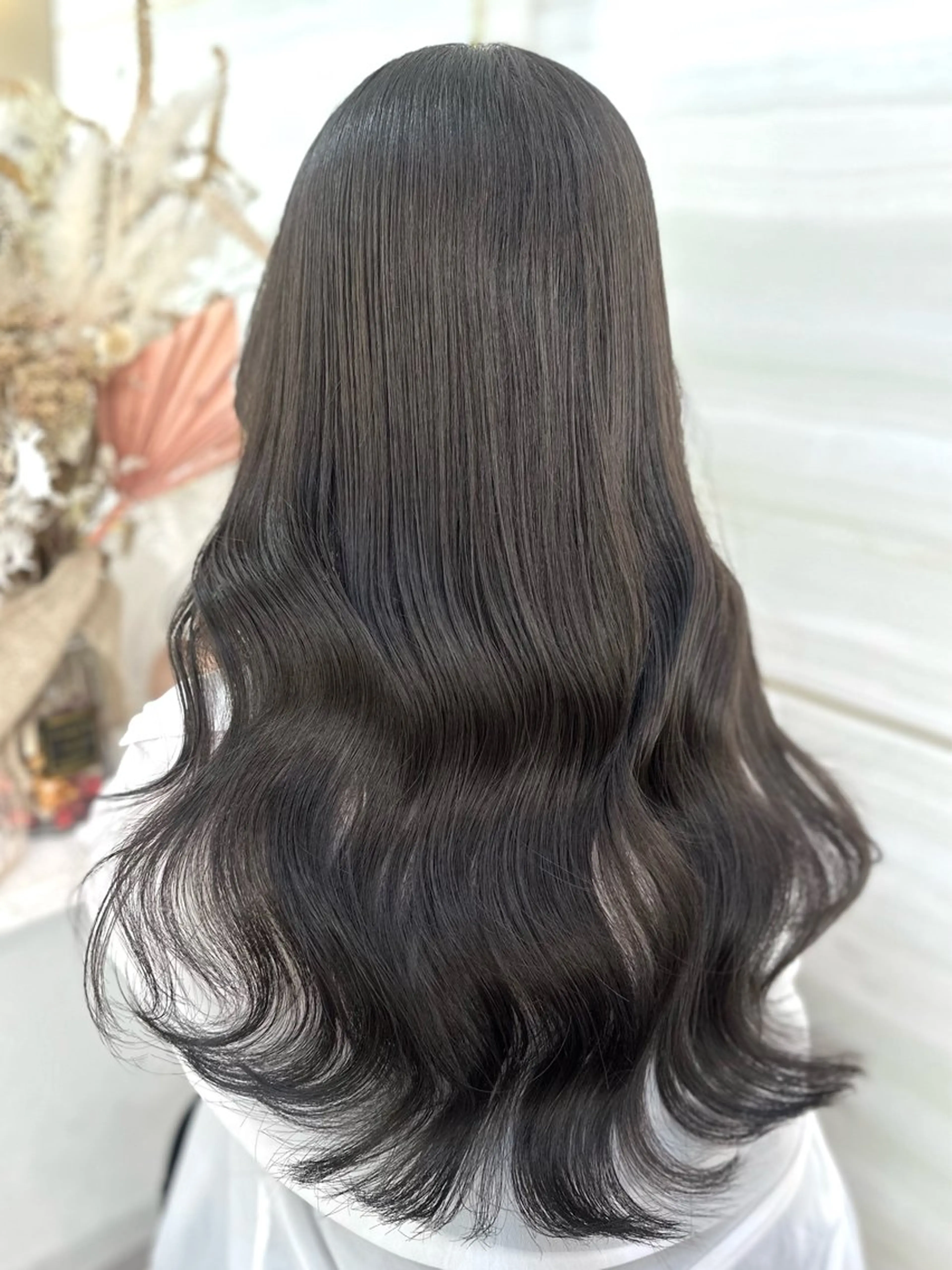 ロング くびれヘア 顔周りカット ヨシンモリ 韓国風ヘア レイヤーカット ヘアカラー 🦋高瀬寛菜🦋 韓国/ブリーチのヘアスタイル