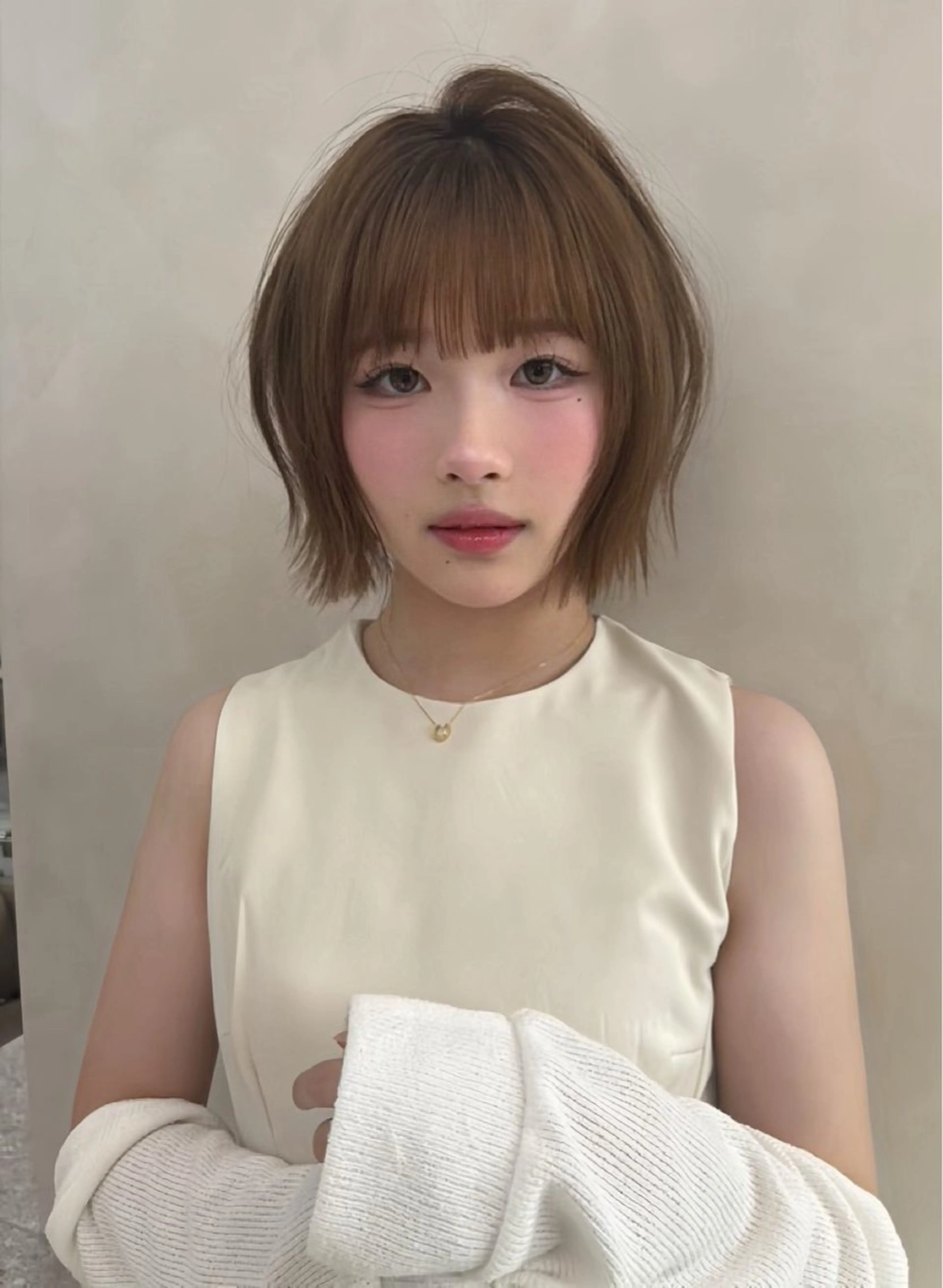 カラー ベージュカラー ミルクティーベージュ 🎀艶髪×ハイトーン Harusa🎀のヘアスタイル