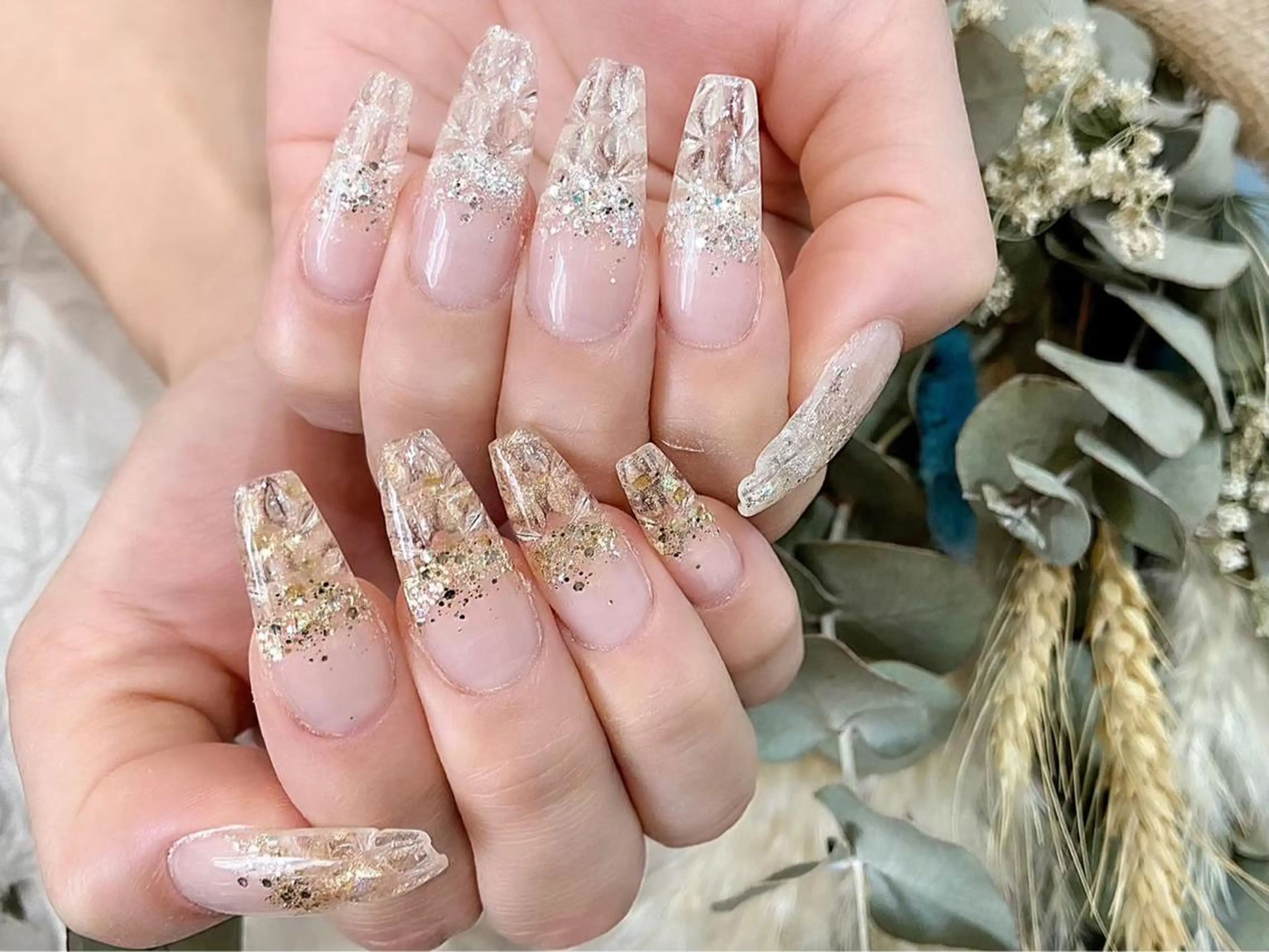 ネイル クリアネイル ハンドネイル ハンドケア nailsalon mintのネイルデザイン