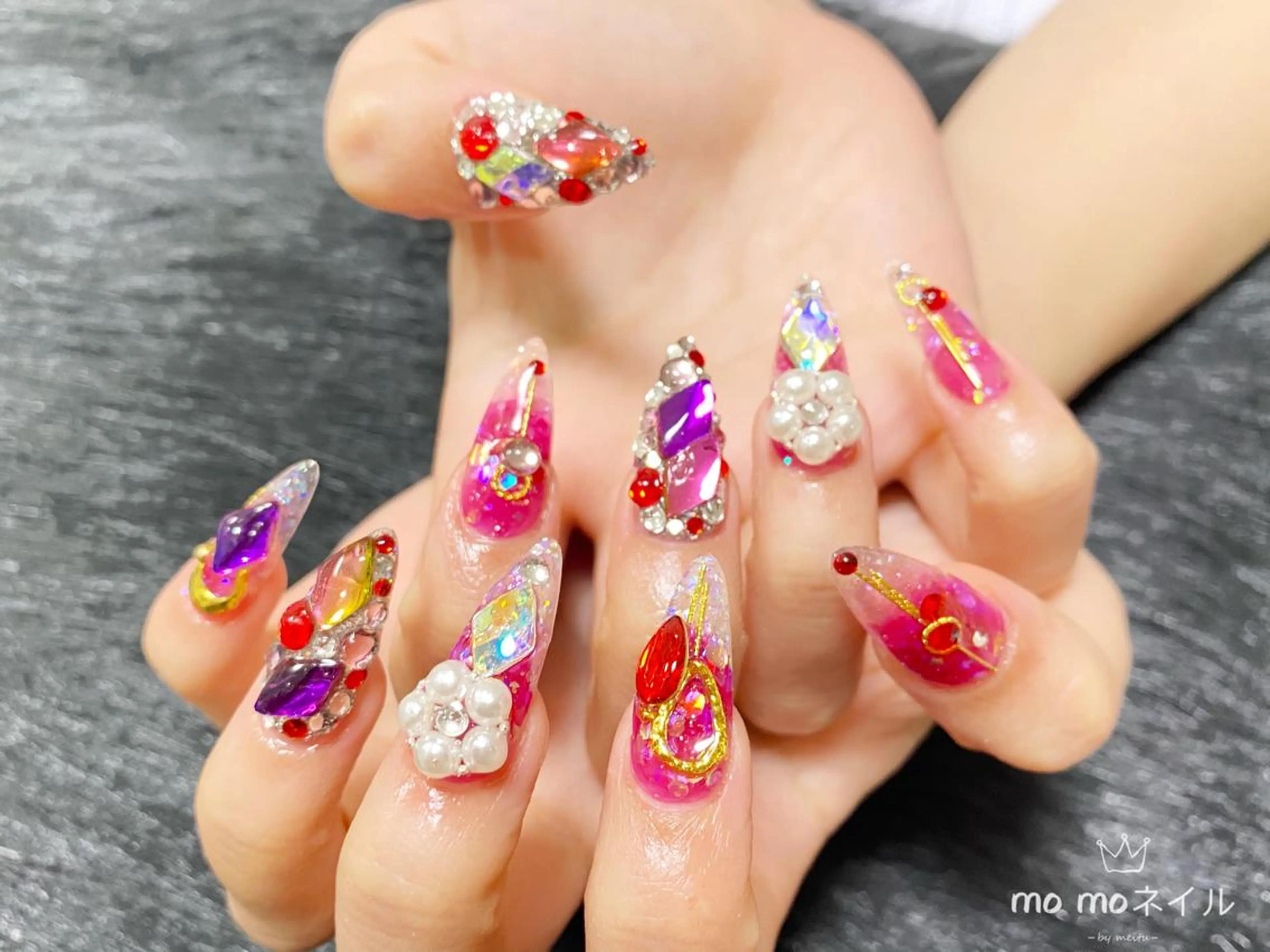 カラー メンズ ネイル スカルプネイル MOMO nailのネイルデザイン