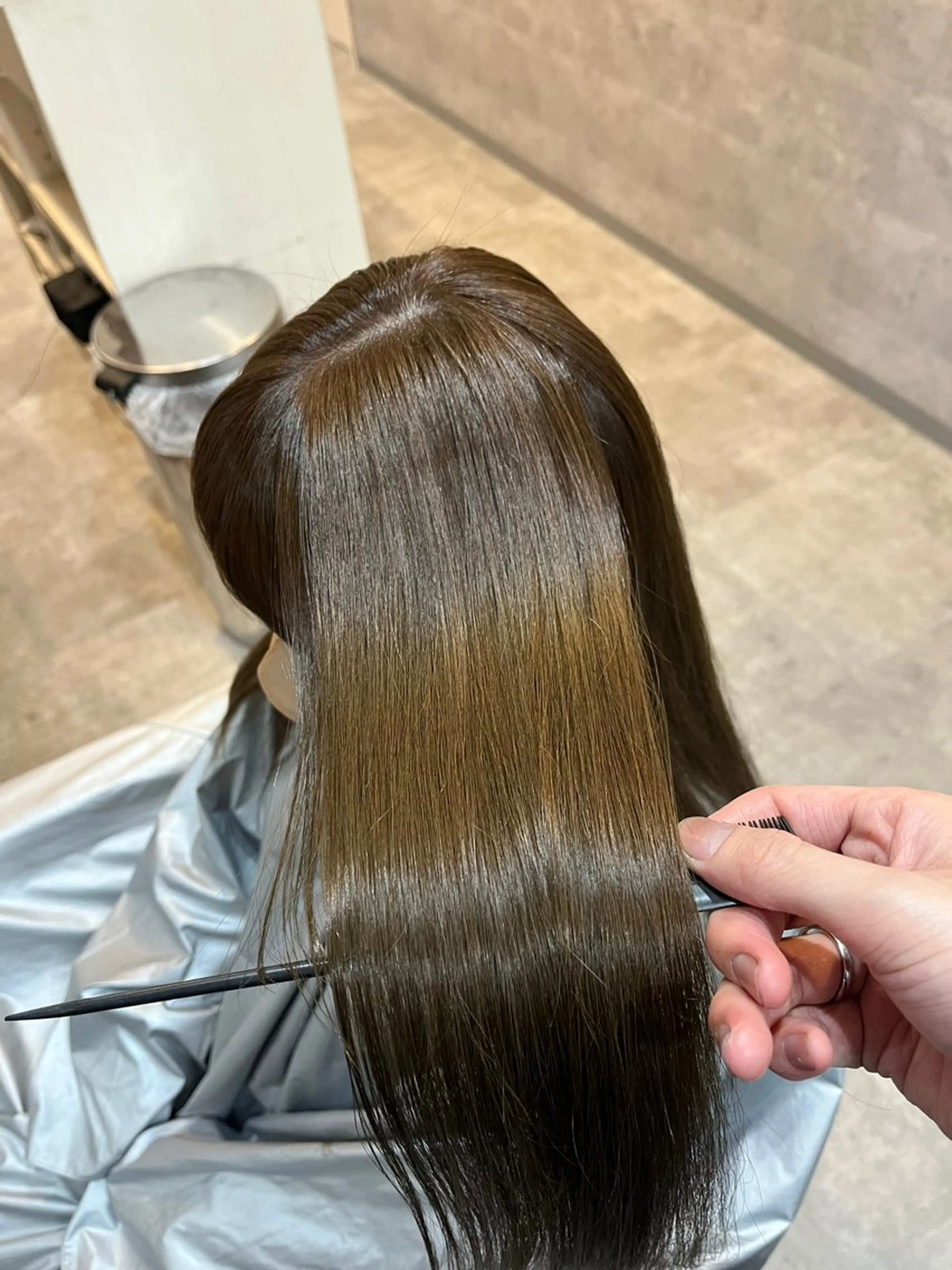 ロング カラー カット ヘアカラー トリートメント ダブルカラー 新宿のヘアスタイル
