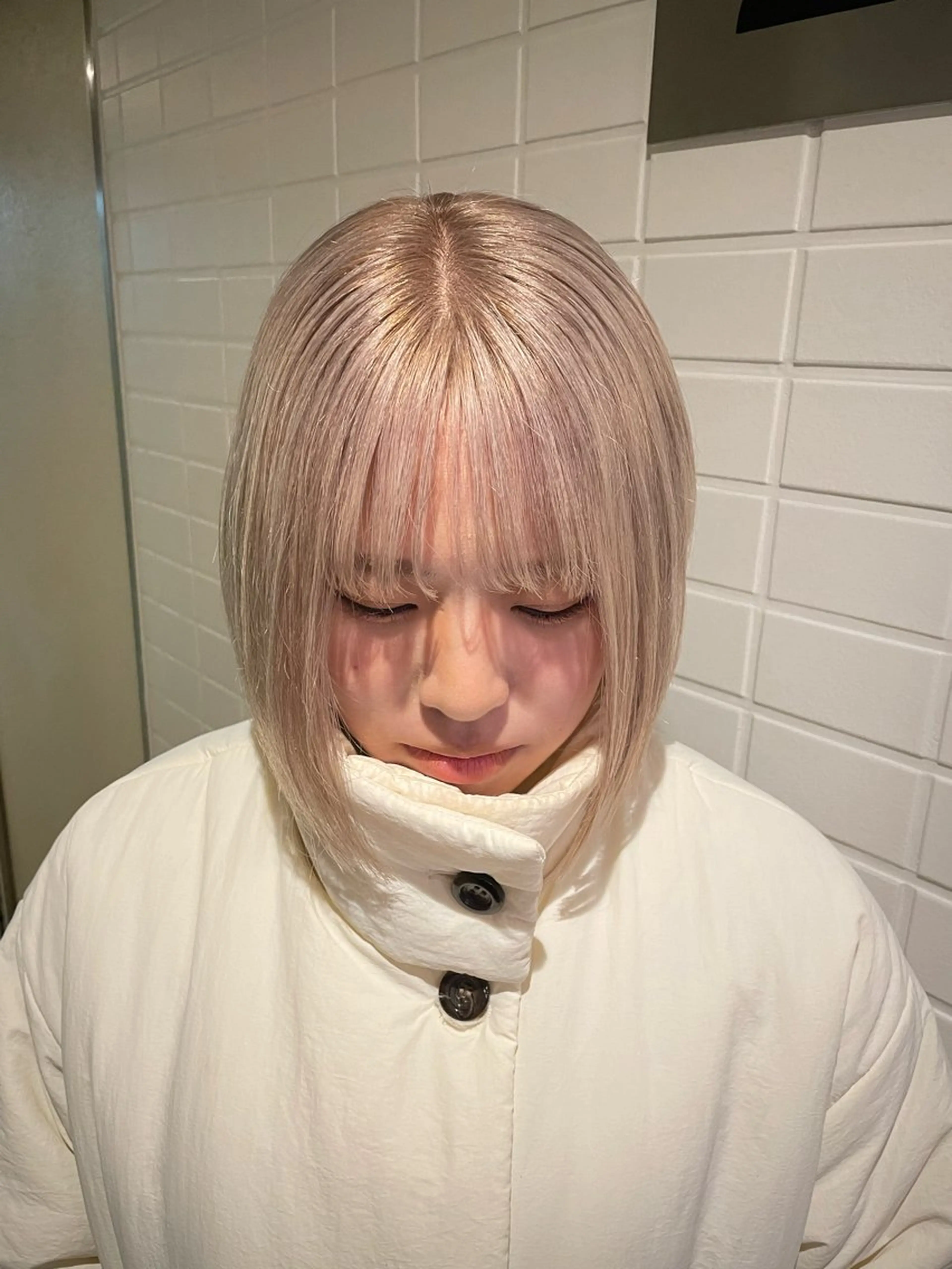 ミディアム ヘアカラー トリートメント qulim所属・qulim【クリム】 /ハイトーン/海音のヘアスタイル