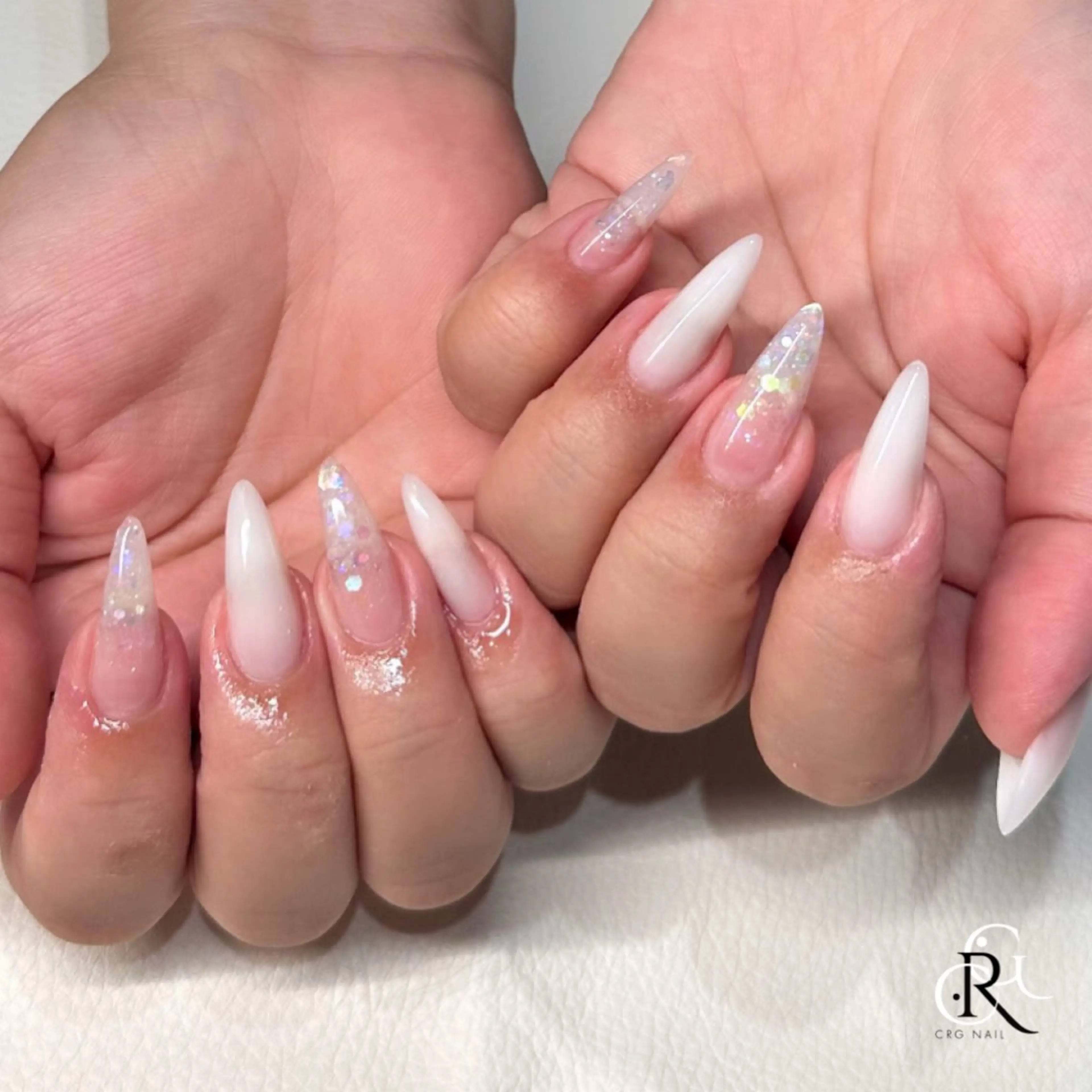 ネイル ラメ(グリッター) ワンカラーネイル ハンドネイル 美フォルム✨ CRG　RURIのネイルデザイン