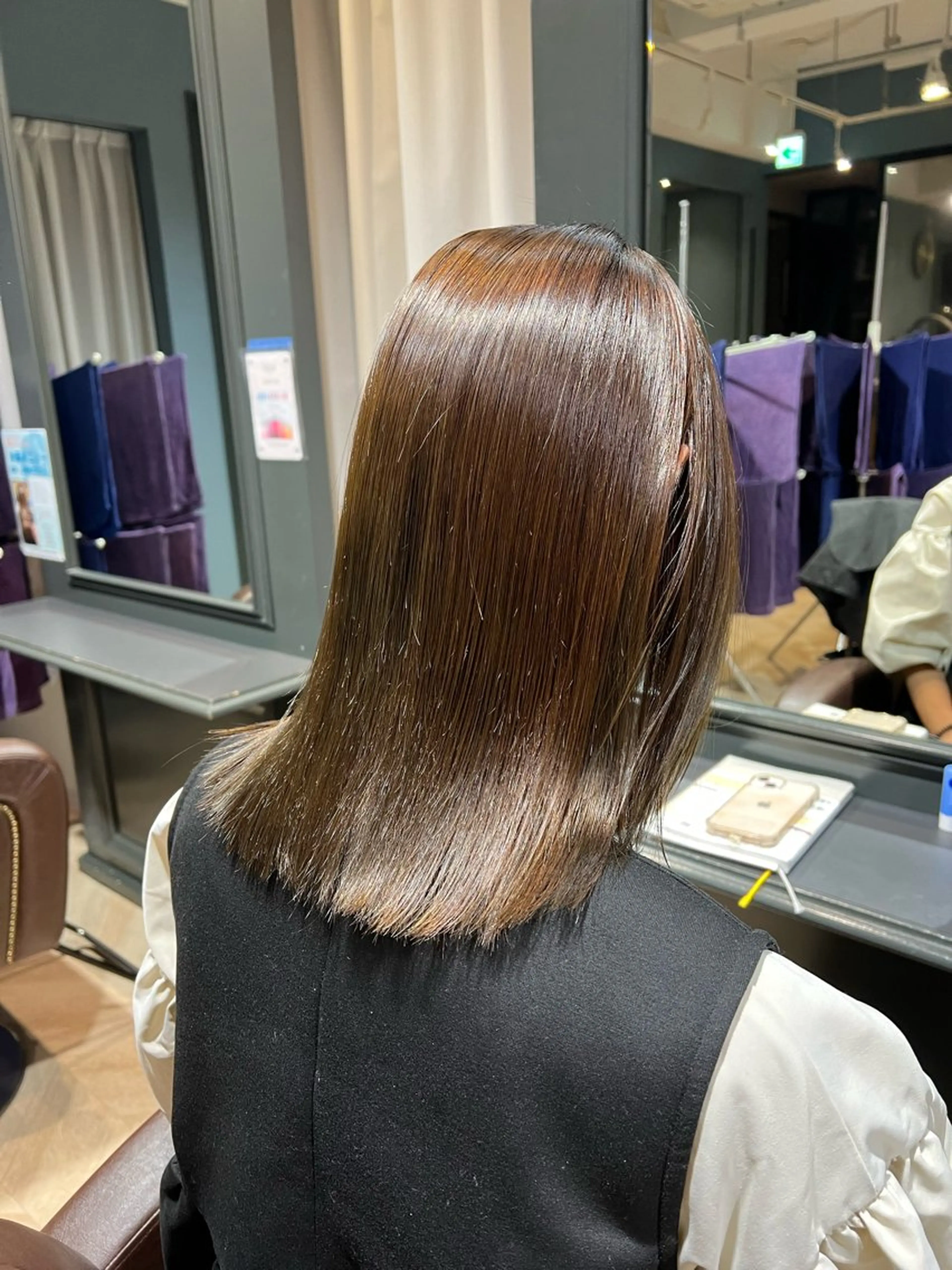 ミディアム 縮毛矯正 たんげ なるみ ┆Jr.スタイリストのヘアスタイル
