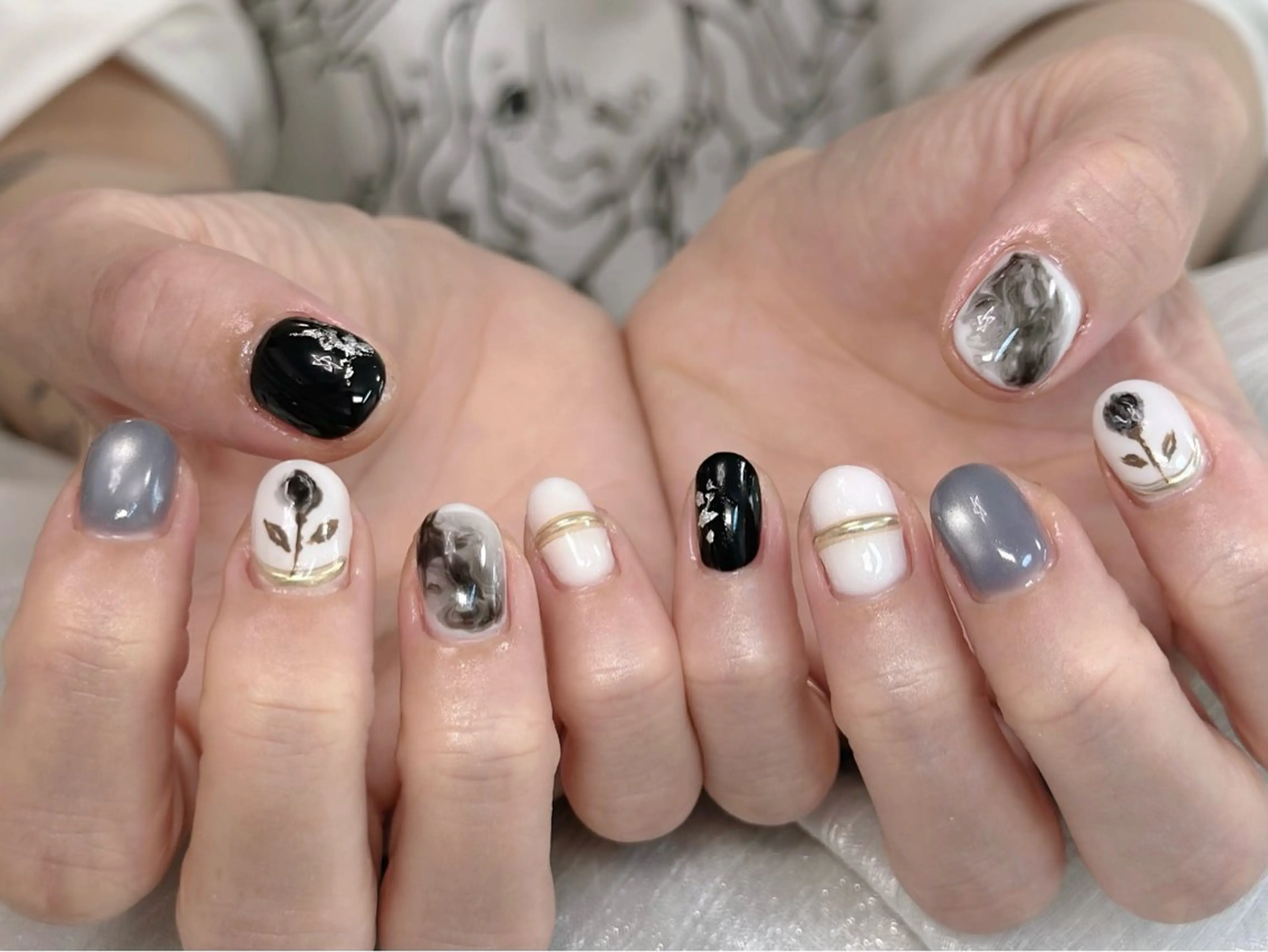 ネイル チークネイル フレンチネイル グラデーション マグネットネイル ミラーネイル ハンドネイル Trang nailのネイルデザイン