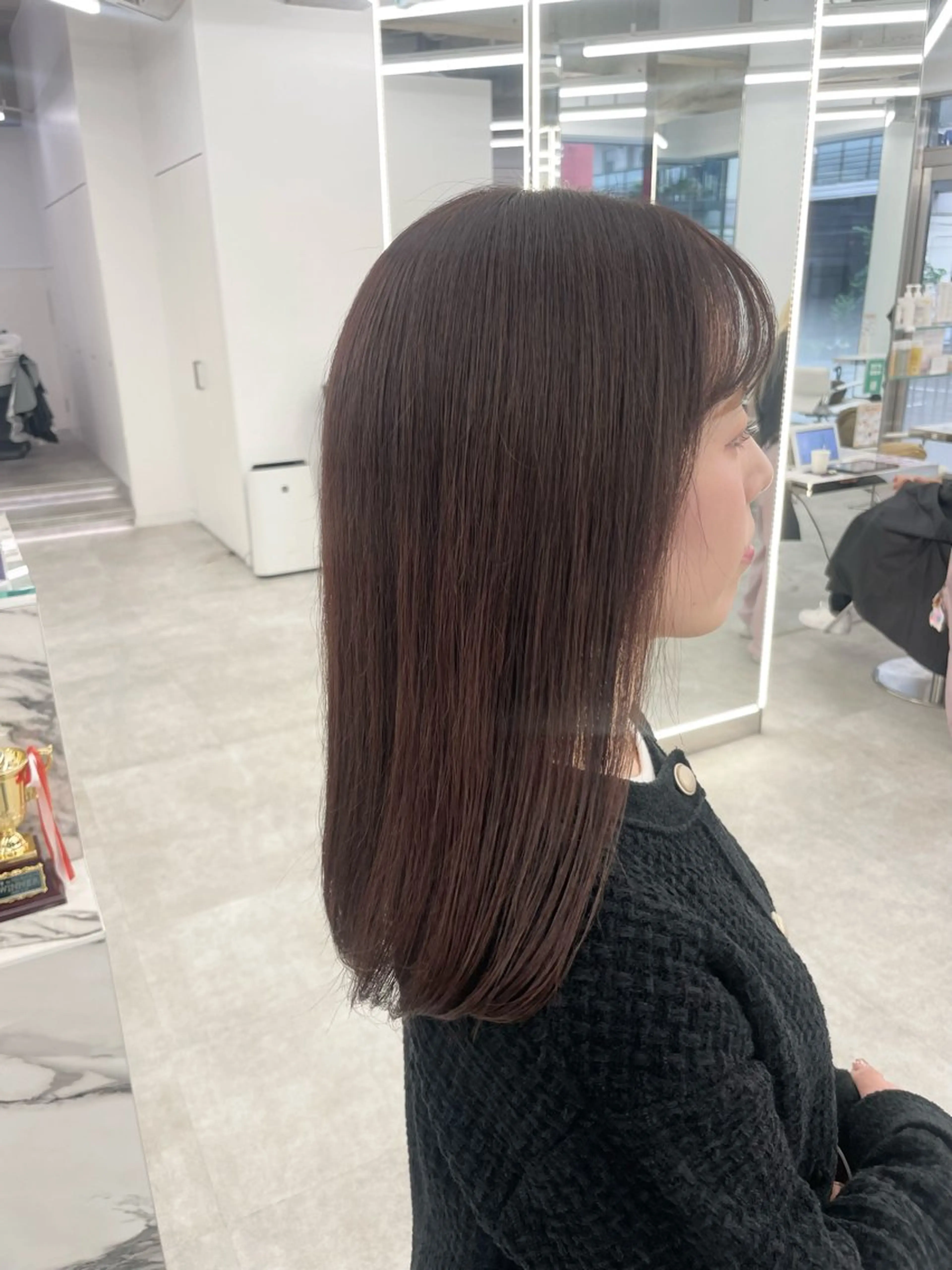 セミロング カラー ヘアアレンジ 【Brown】おじま のぞみのヘアスタイル
