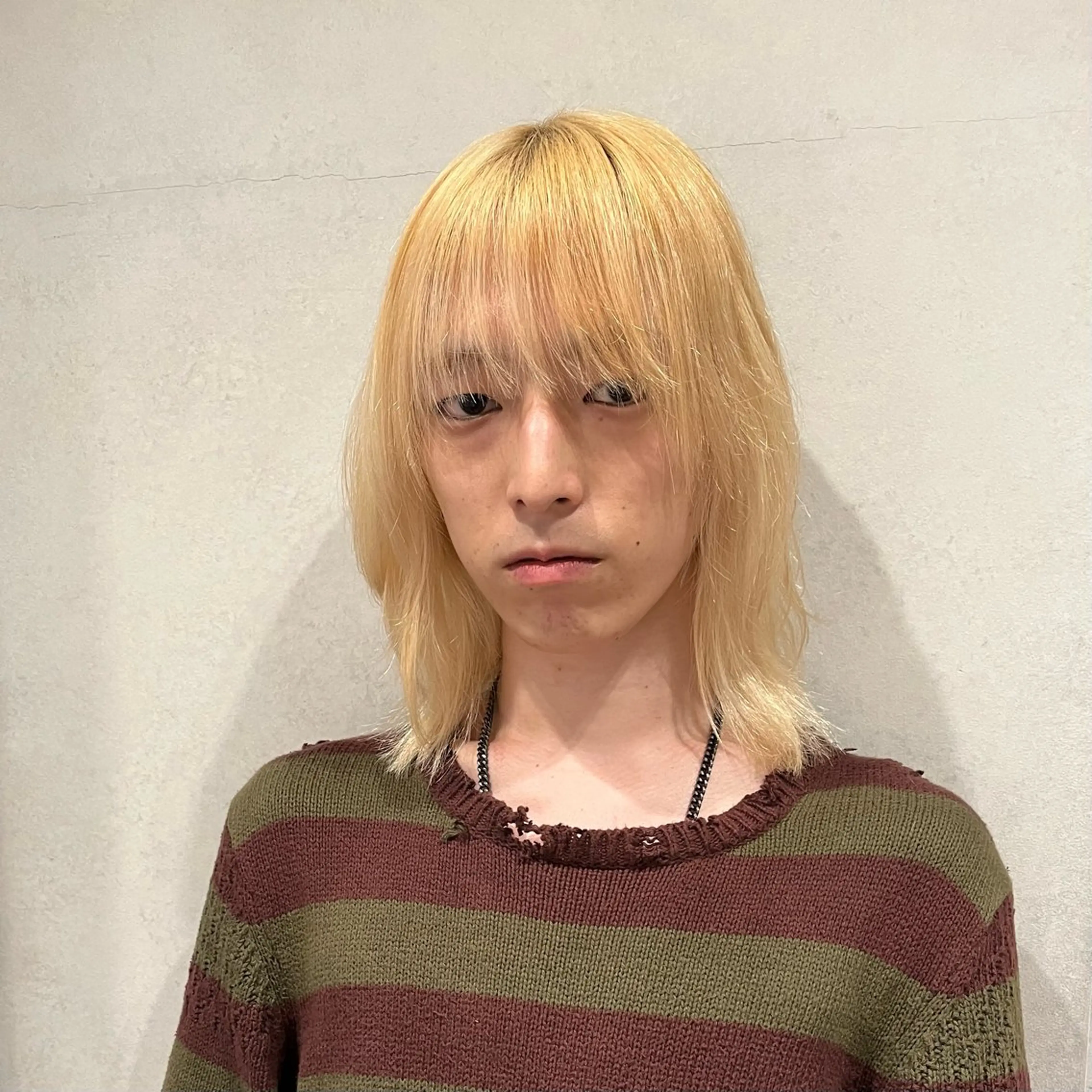 ロング メンズ メンズブリーチ メンズハイトーン ロング ヘアカラー CANAAN hair salon 表参道店所属・🌿‬ナチュラルヘア /パーマ/蒼真🍃のヘアスタイル