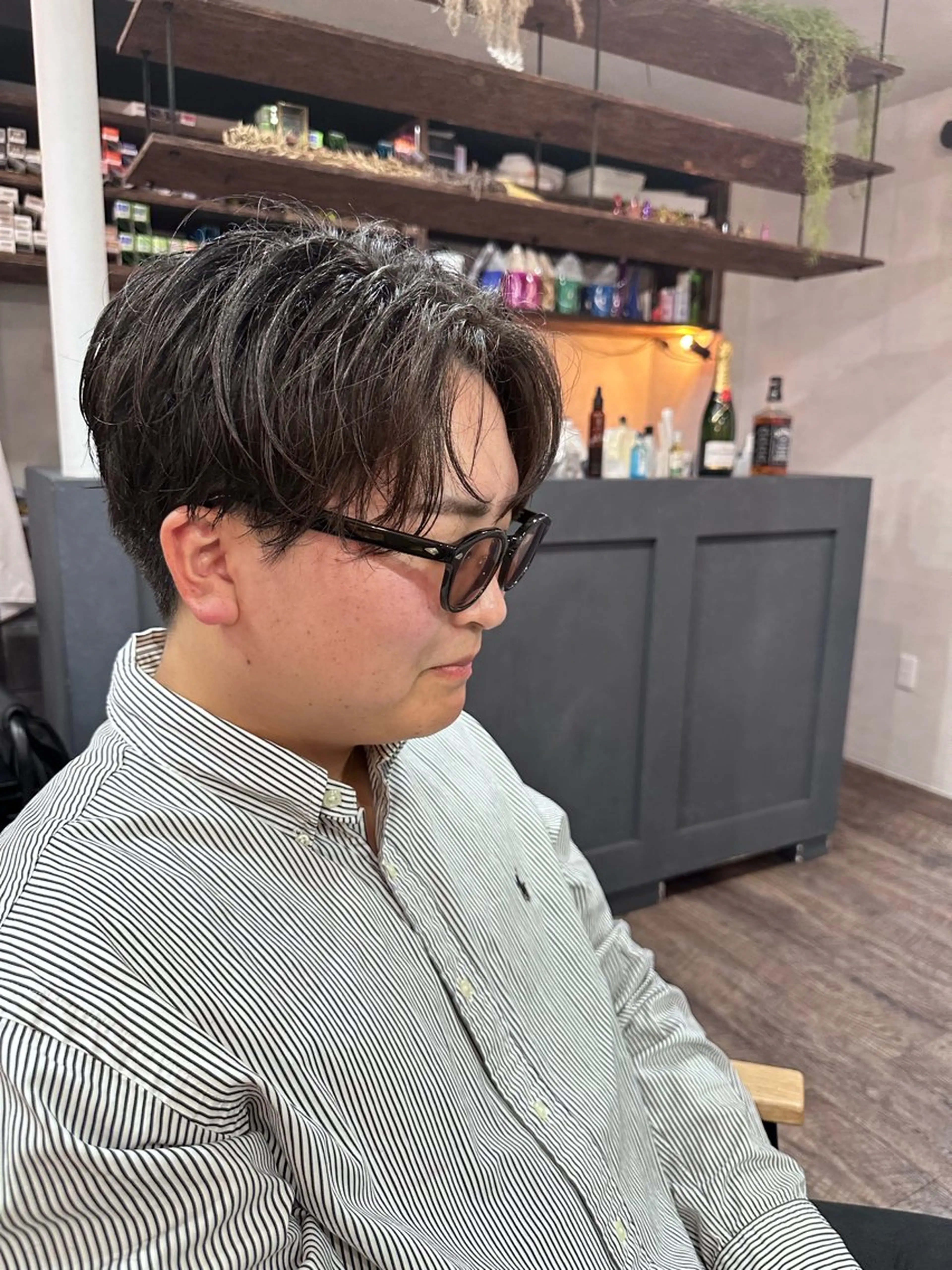 ショート パーマ カット パーマ ヘッドスパ t.hair垂門真吾 曲がる縮毛矯正/ボブのヘアスタイル