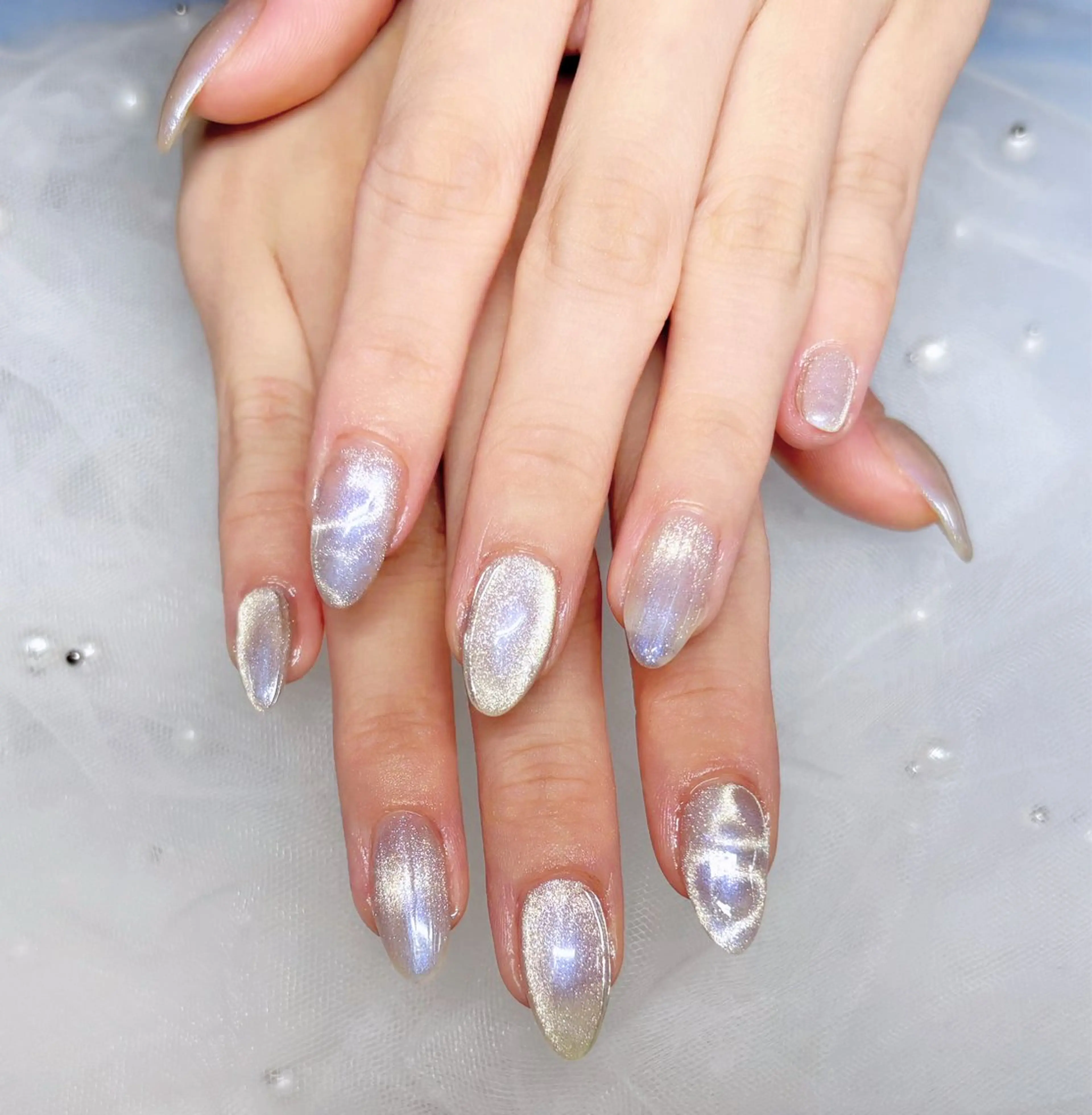 ネイル ハンドネイル H3 Nail Tsuki🦋💙のネイルデザイン