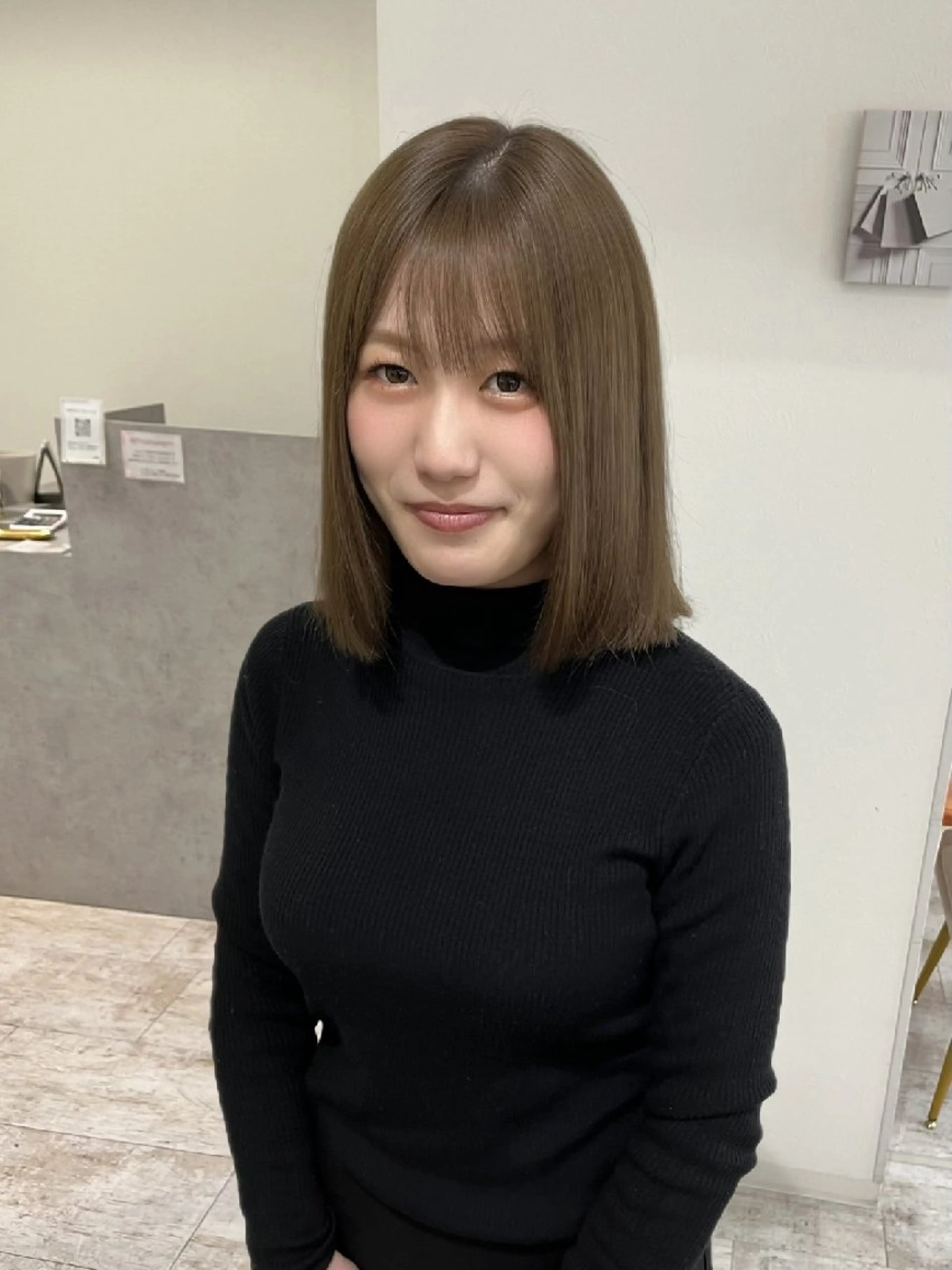ネイル 韓国ネイル ヘアカラー ate.心斎橋 髪質改善のヘアスタイル