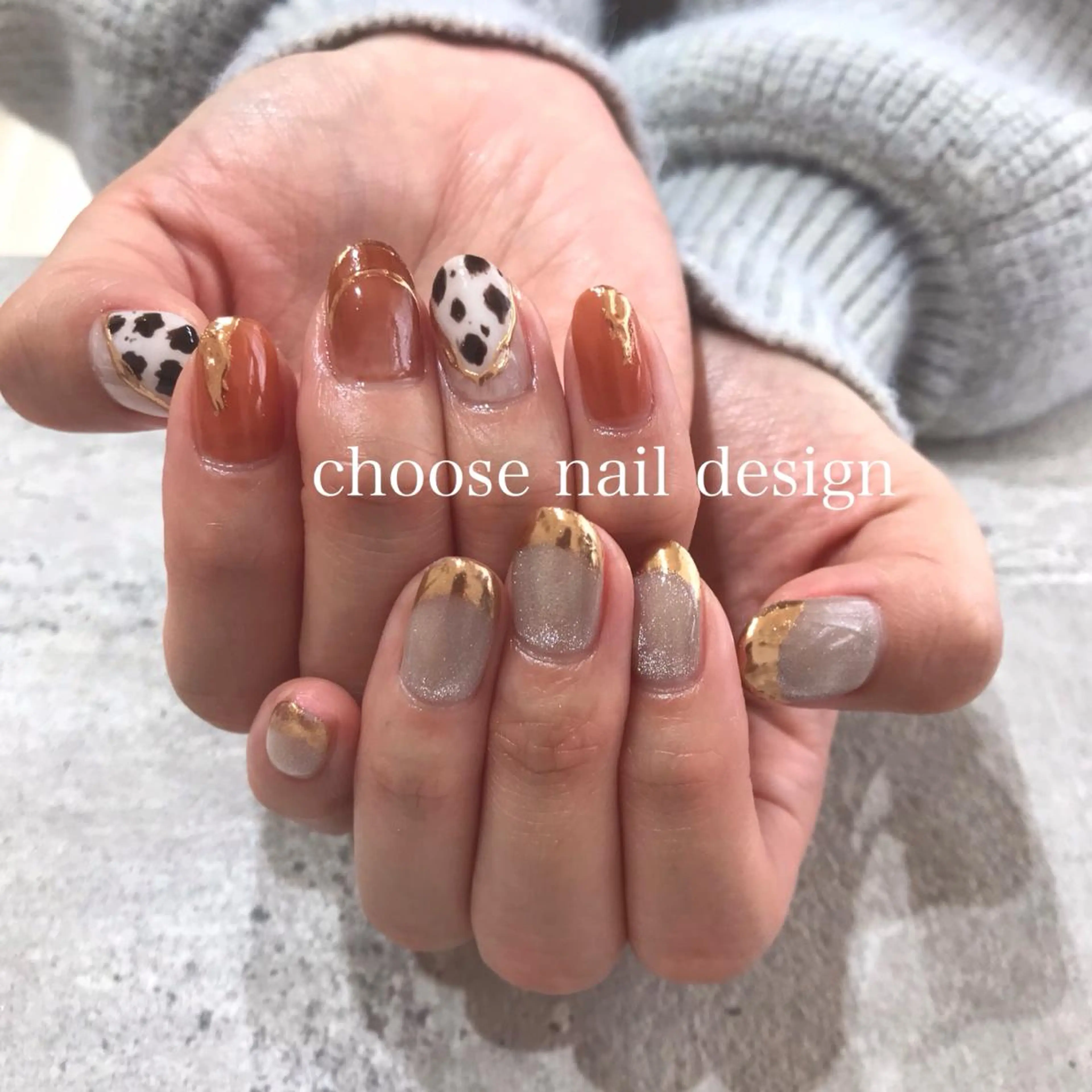 ネイル ミラーネイル ニュアンスネイル choose naildesignのネイルデザイン