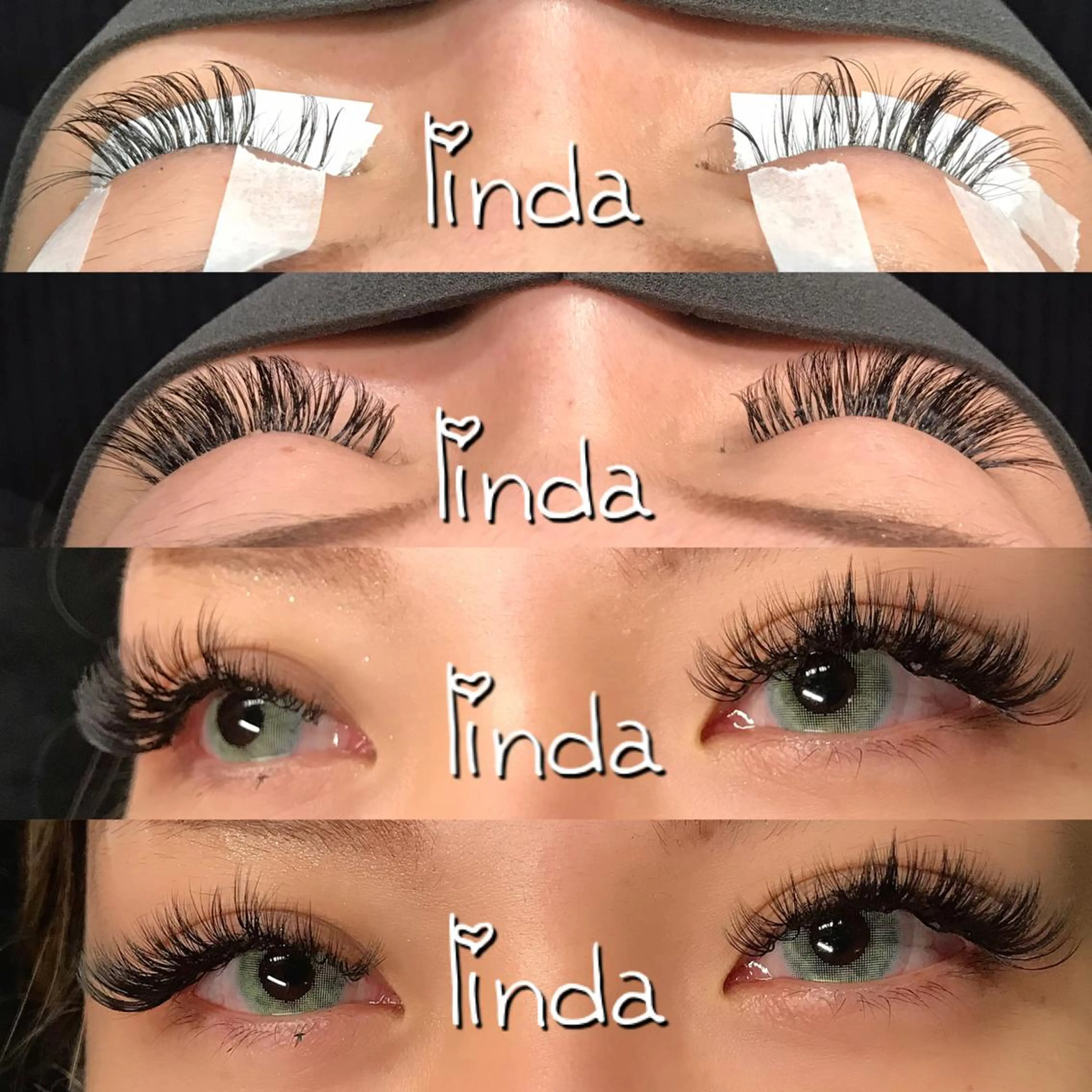 マツエク・マツパ 付け放題 ボリュームラッシュ linda lashesのマツエク・マツパデザイン