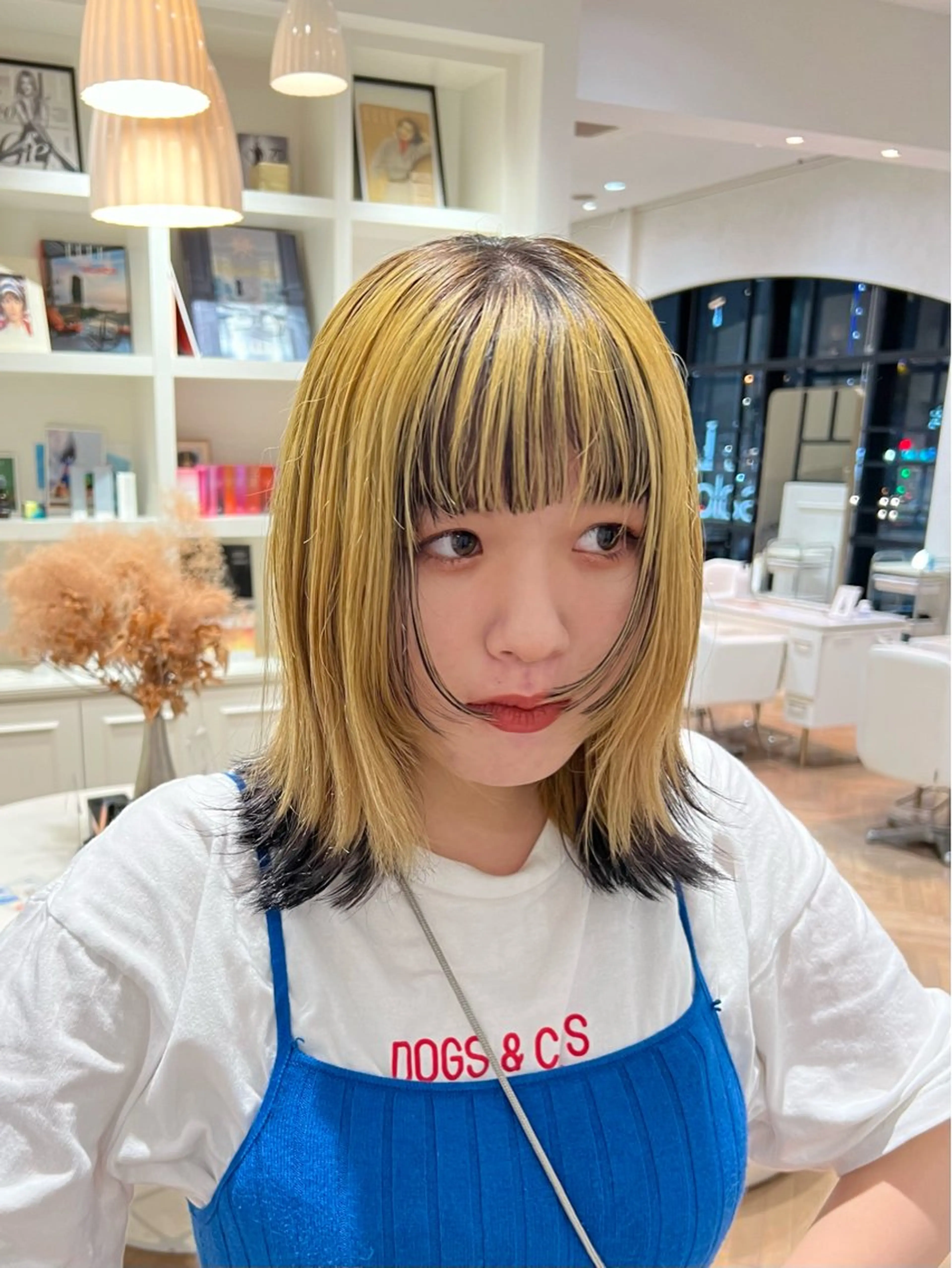 ミディアム カラー イエローカラー 似合わせ/レイヤー 💟SAEのヘアスタイル