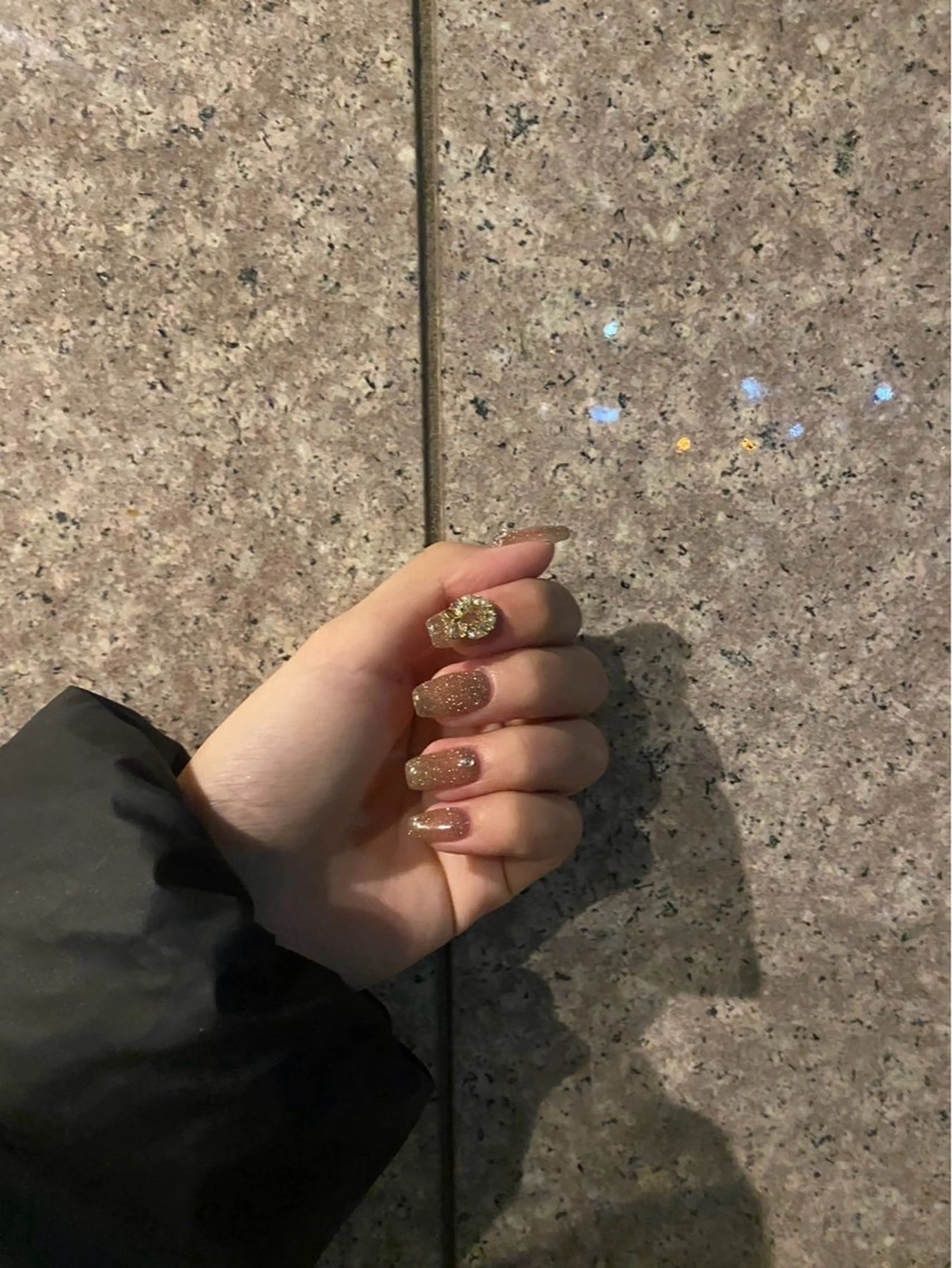 ネイル ブルー フラッシュネイル フレンチネイル キラキラネイル マグネットネイル ハンドネイル timtam --sakiのネイルデザイン