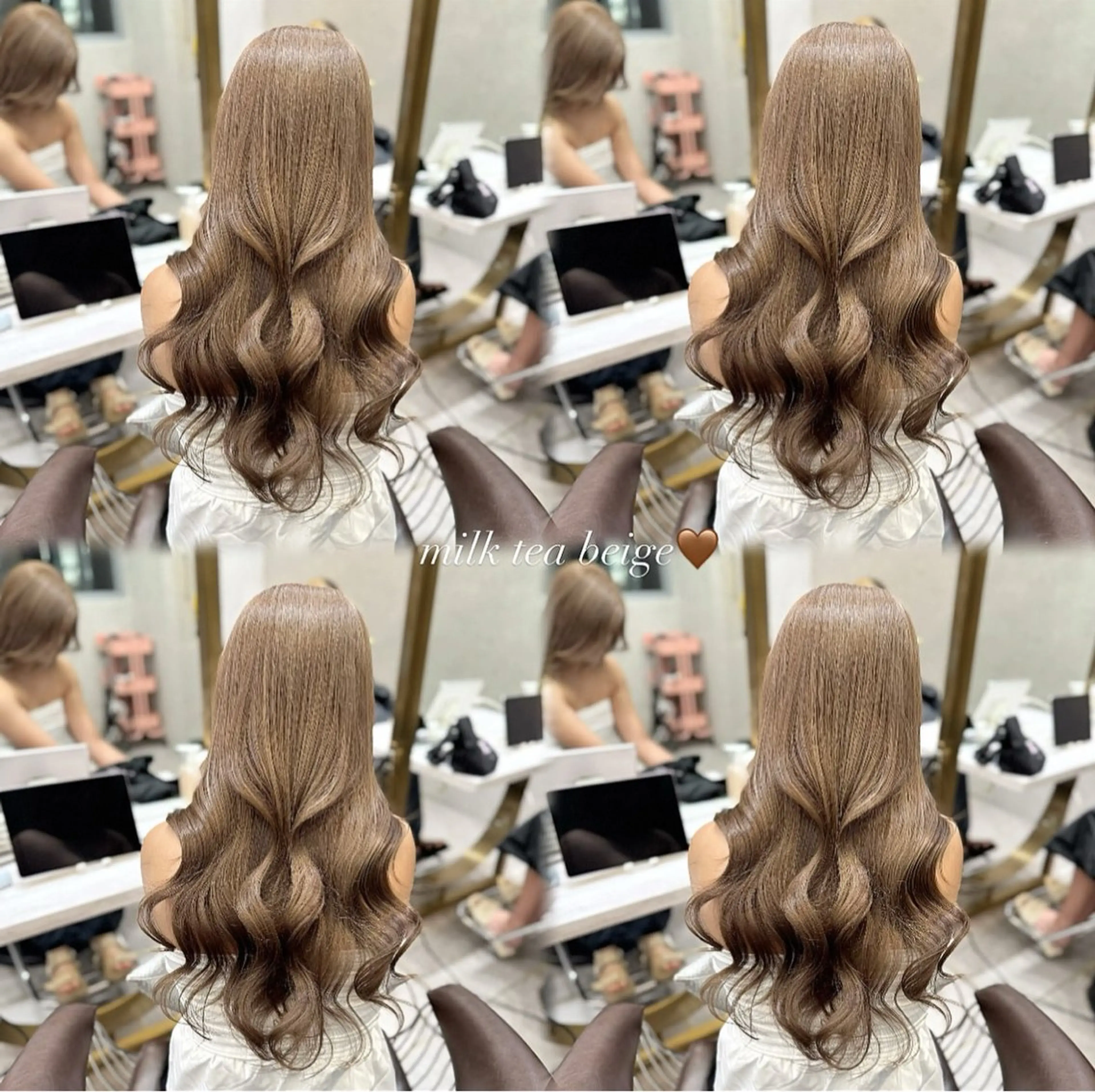 ロング 縮毛矯正 ヘアカラー 璃 音のヘアスタイル