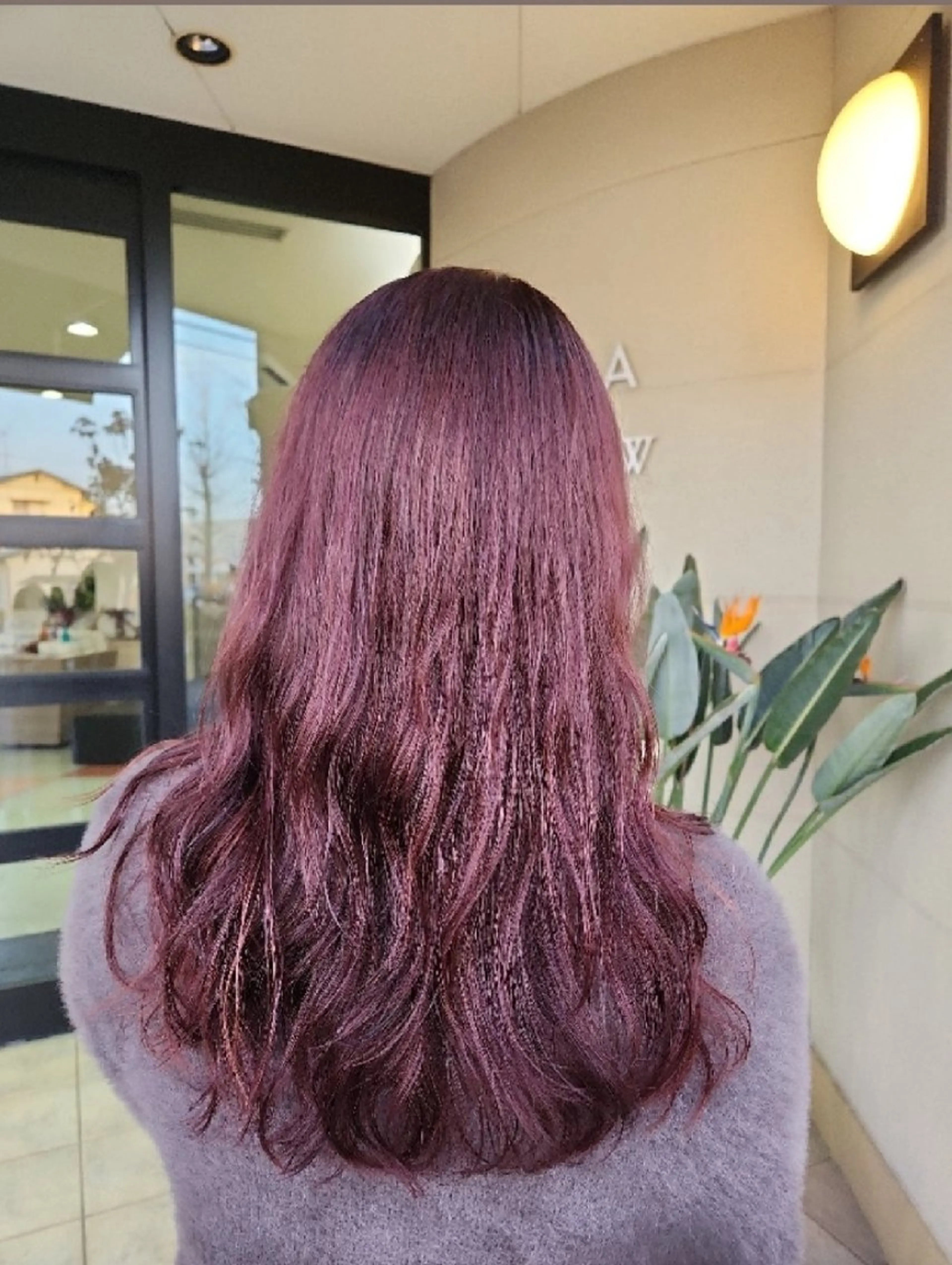ロング カラー ピンクカラー ピンクパープル パープルカラー 髪質改善 トリートメント 安達 舞/SPAのヘアスタイル